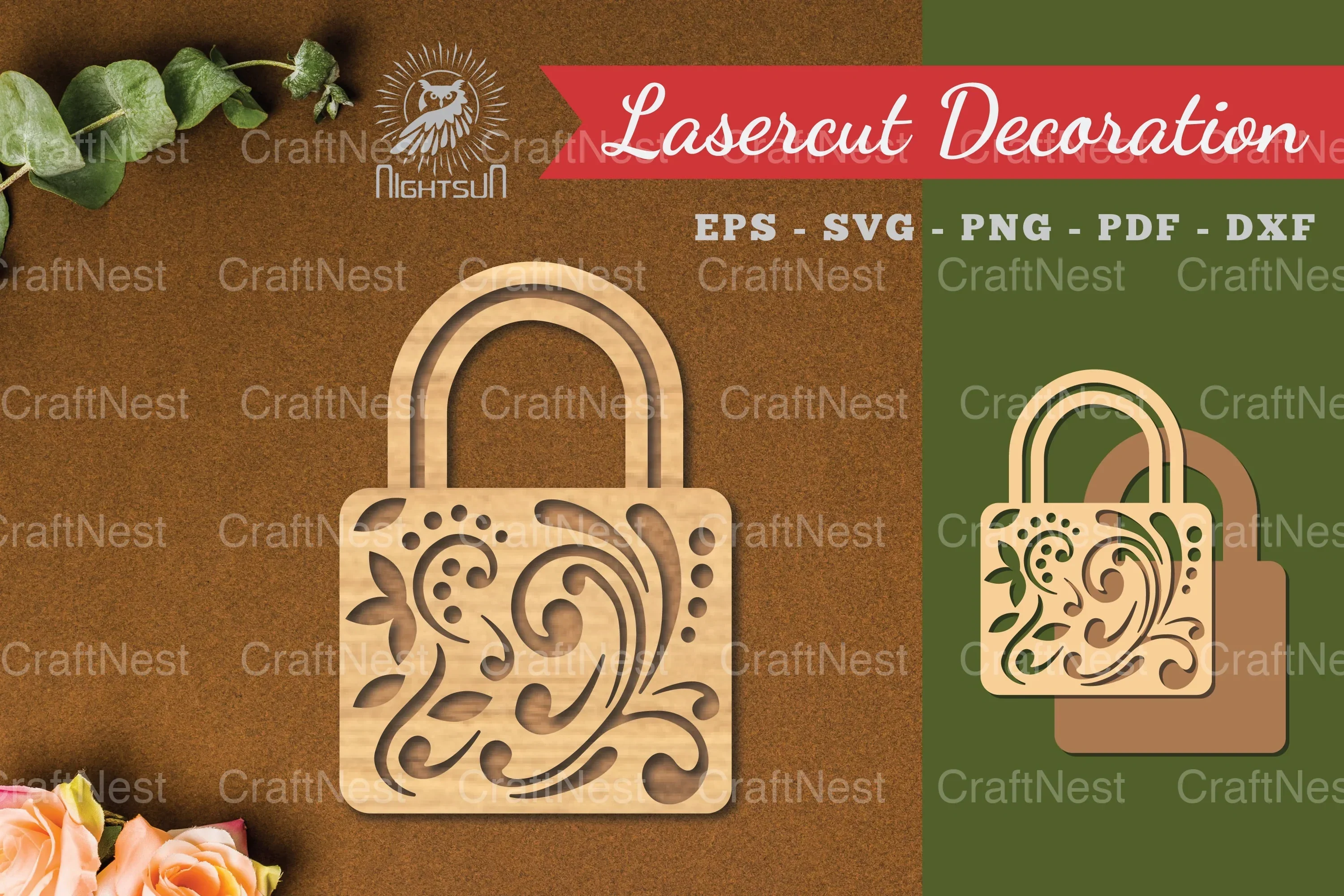 Decorative Lock Laser Cut Design Bundle