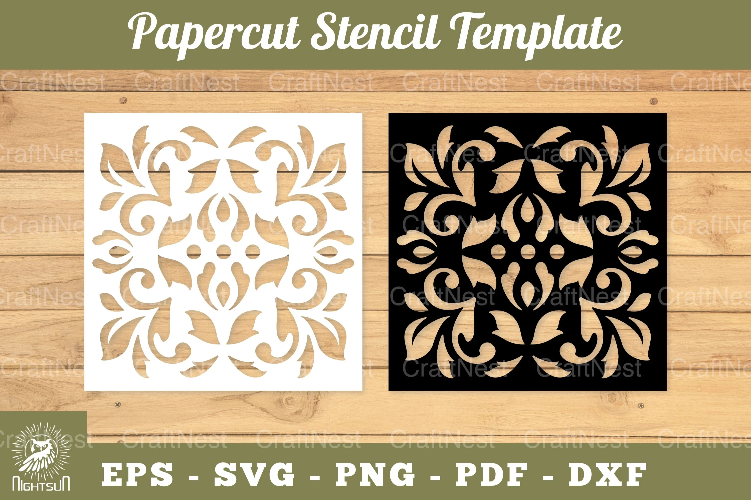 Decorative Paper Cut Stencil Clipart Bundle