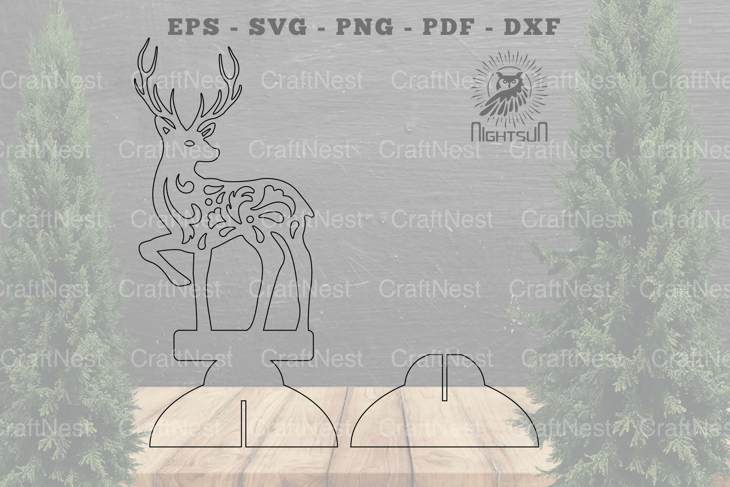 Deer Laser Cut Home Decor SVG Bundle - Image 2