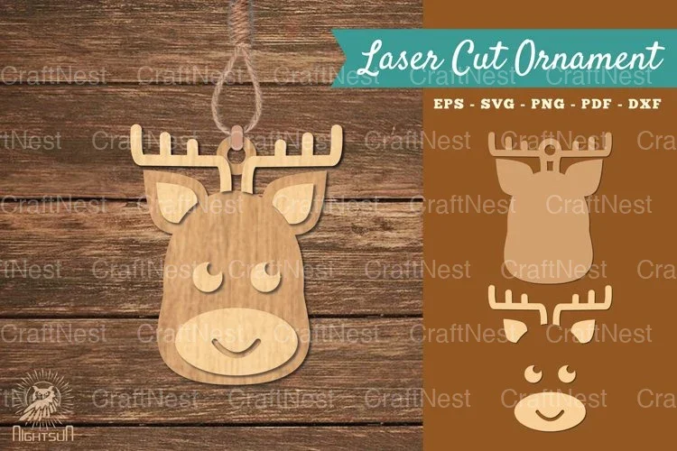 Deer Laser Cut Ornament SVG Bundle