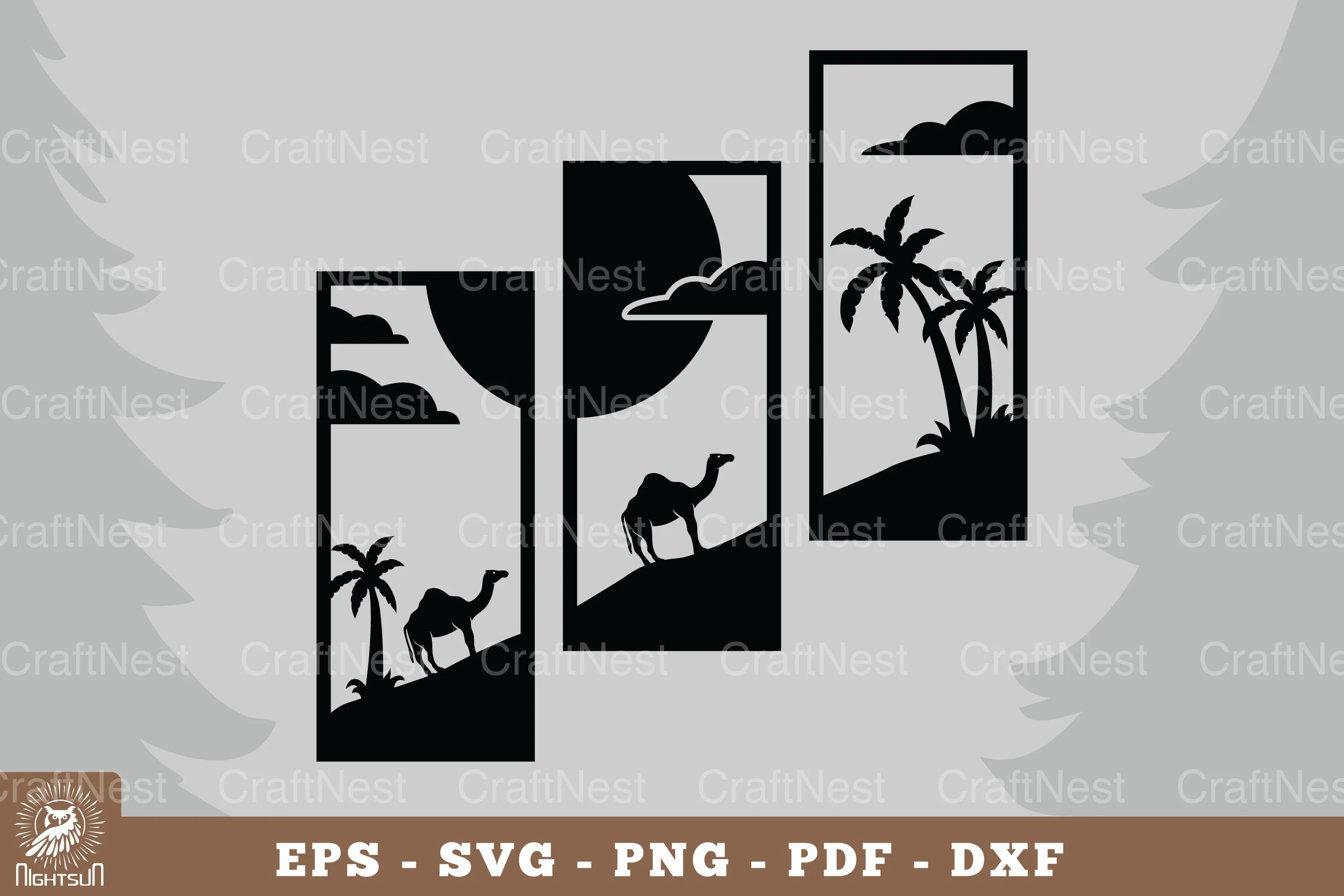 Desert Camel Home Decor Clipart Bundle