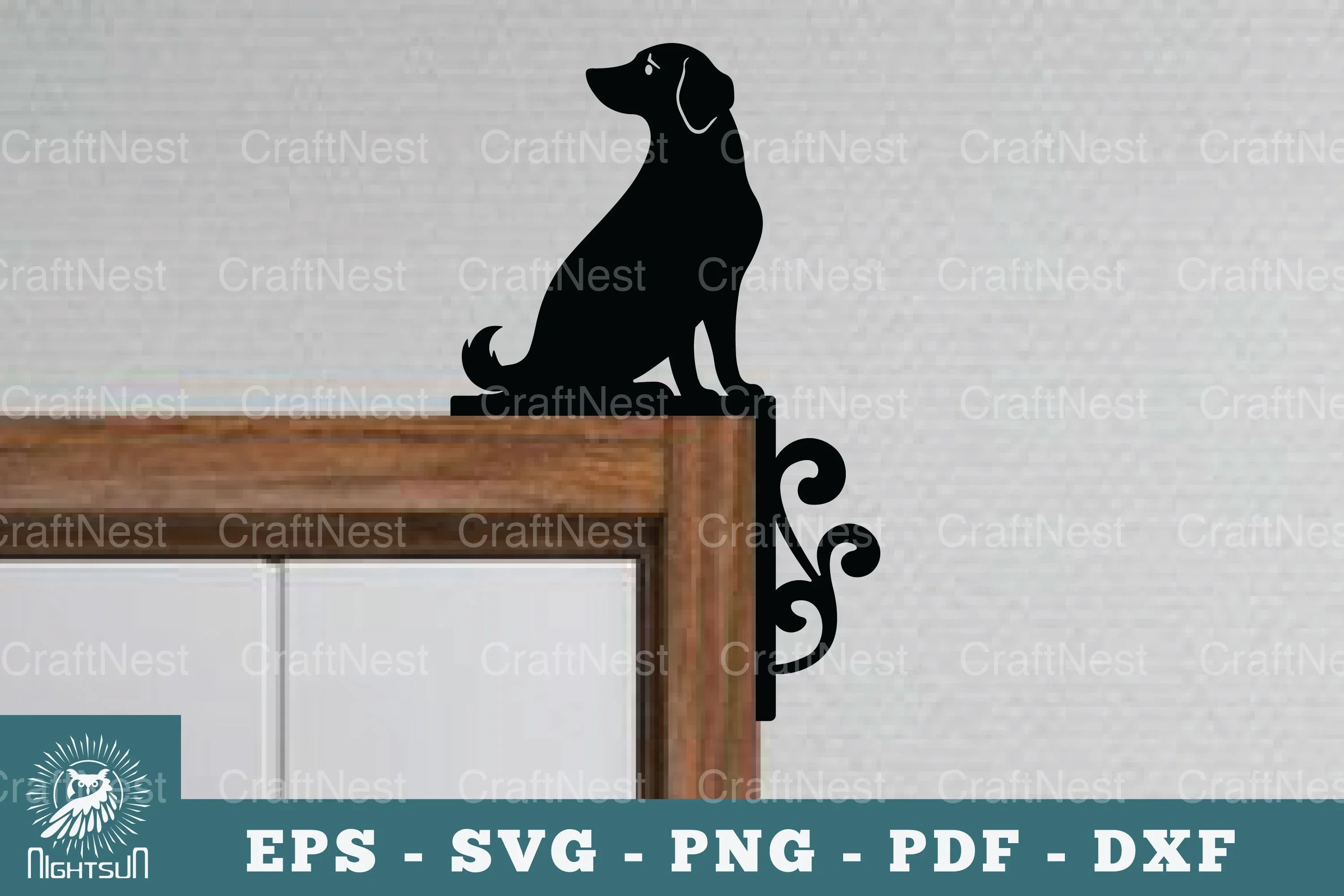 Dog Door Corner Lasercut SVG Bundle