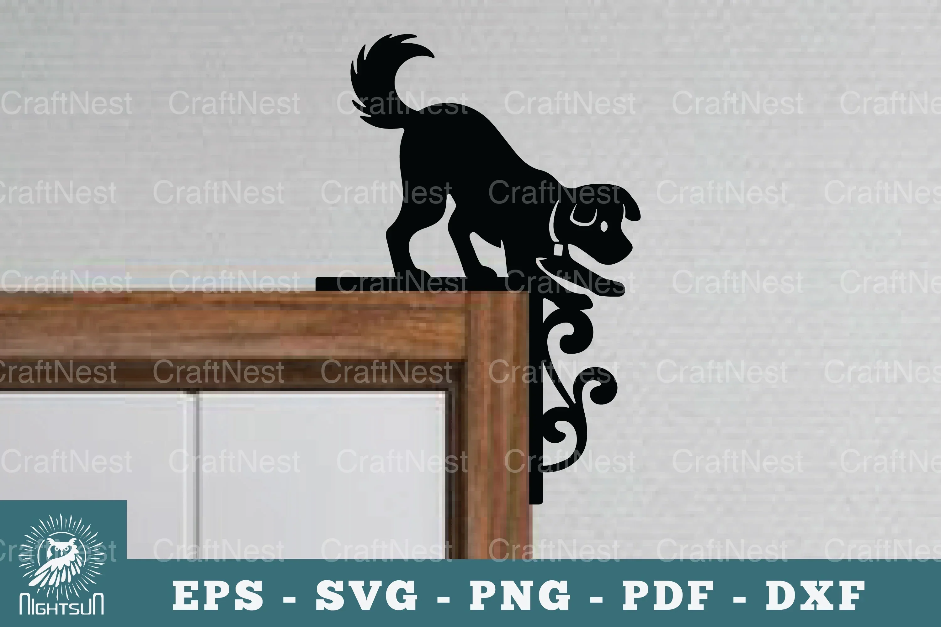 Dog Door Corner Lasercut SVG Bundle