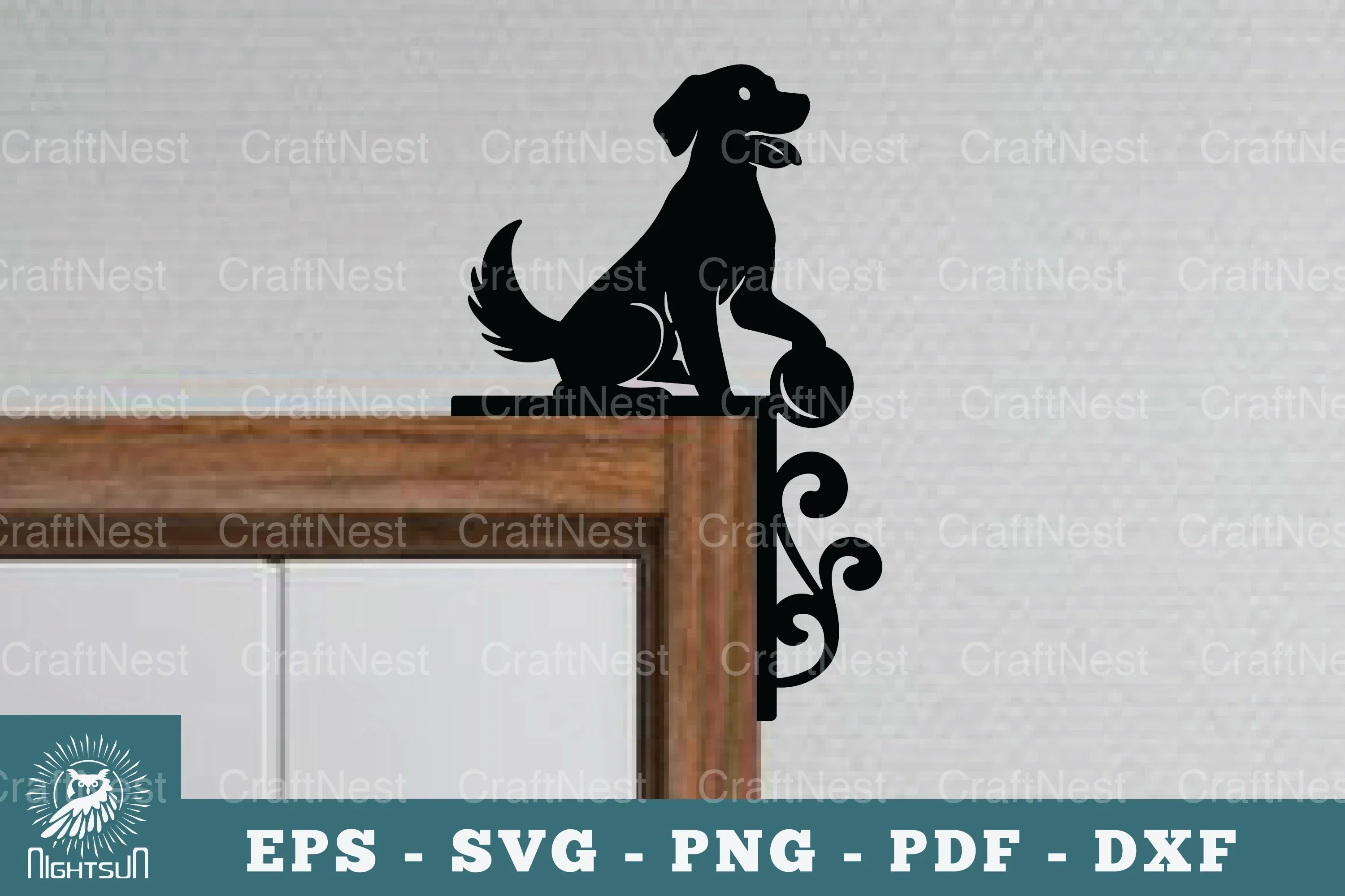 Dog Door Corner Lasercut SVG Bundle