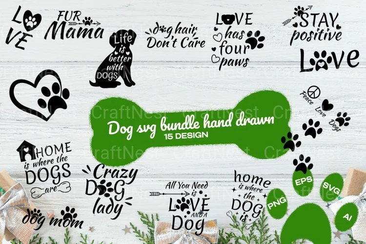 Dog Hand Drawn SVG Bundle