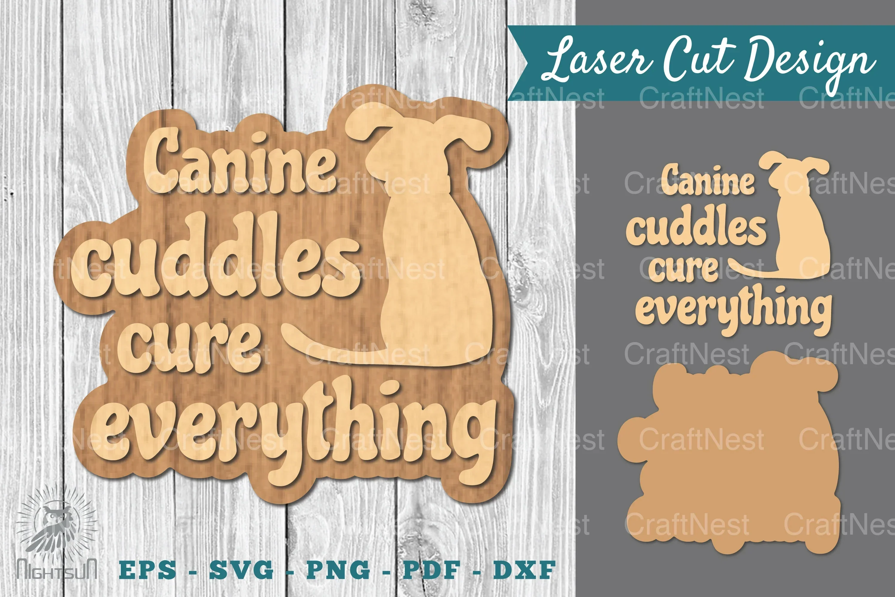 Dog Quotes Laser Cut Decoration Clipart Bundle