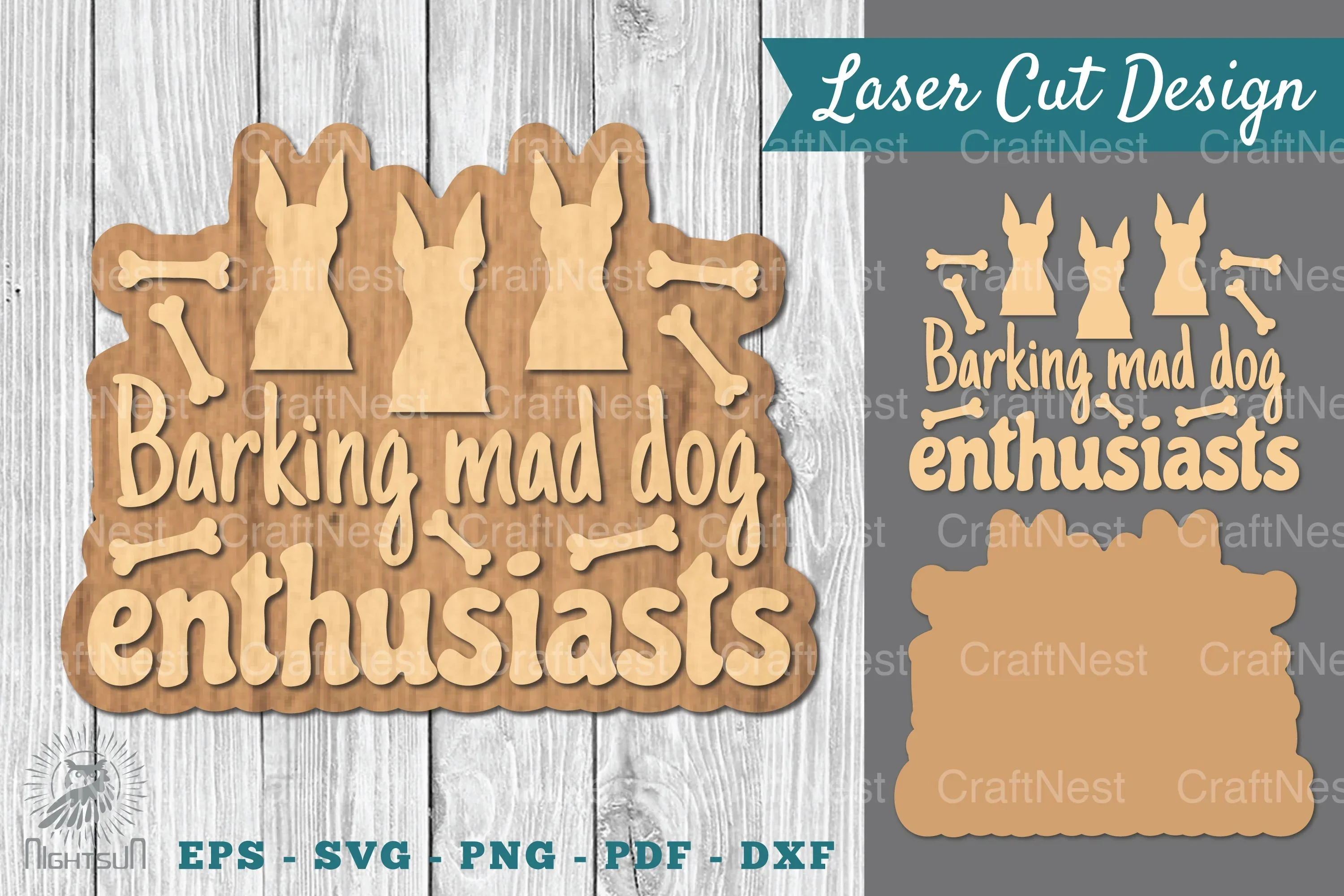 Dog Quotes Laser Cut Decoration Clipart Bundle