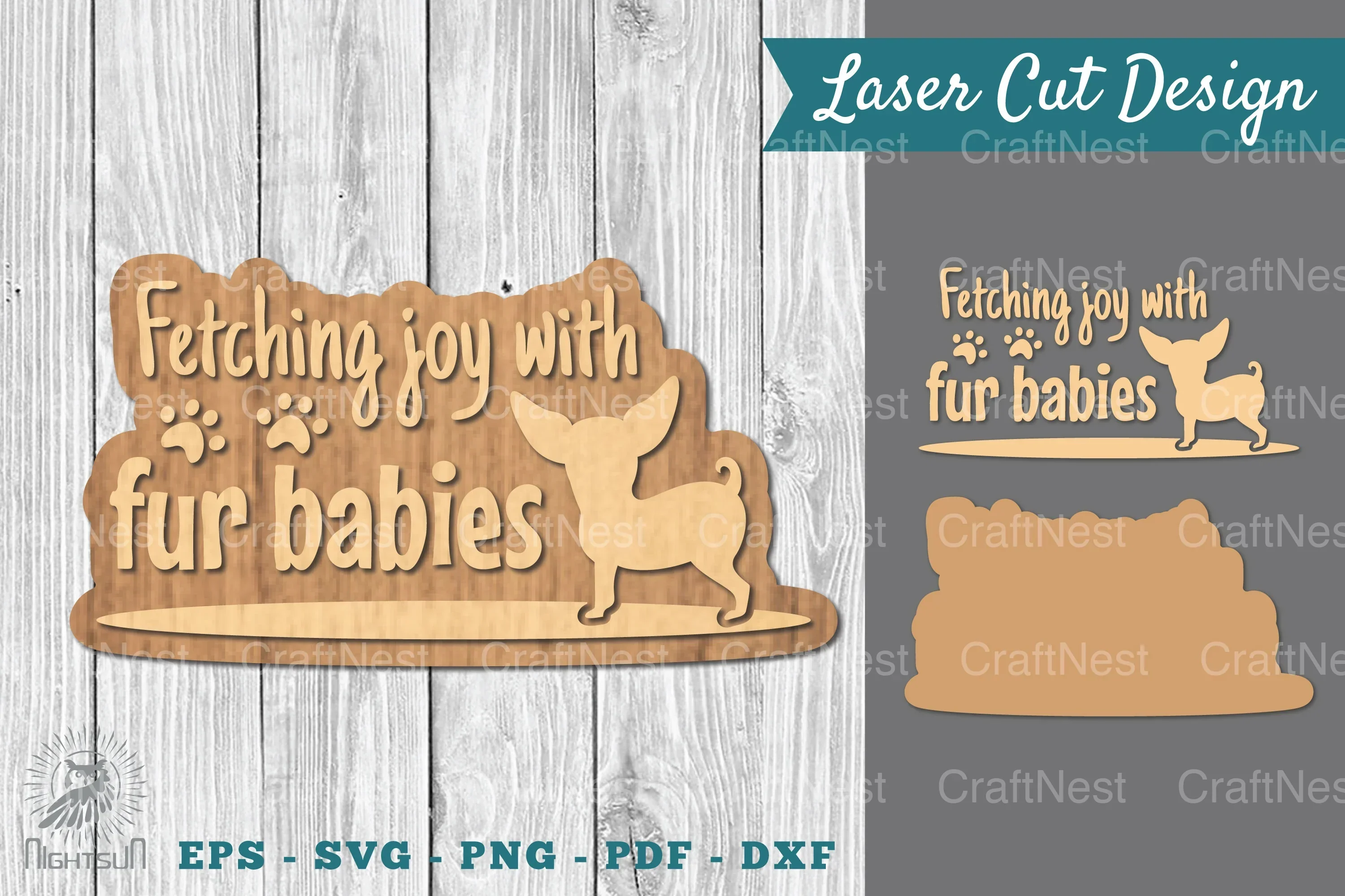 Dog Quotes Laser Cut Decoration Clipart Bundle