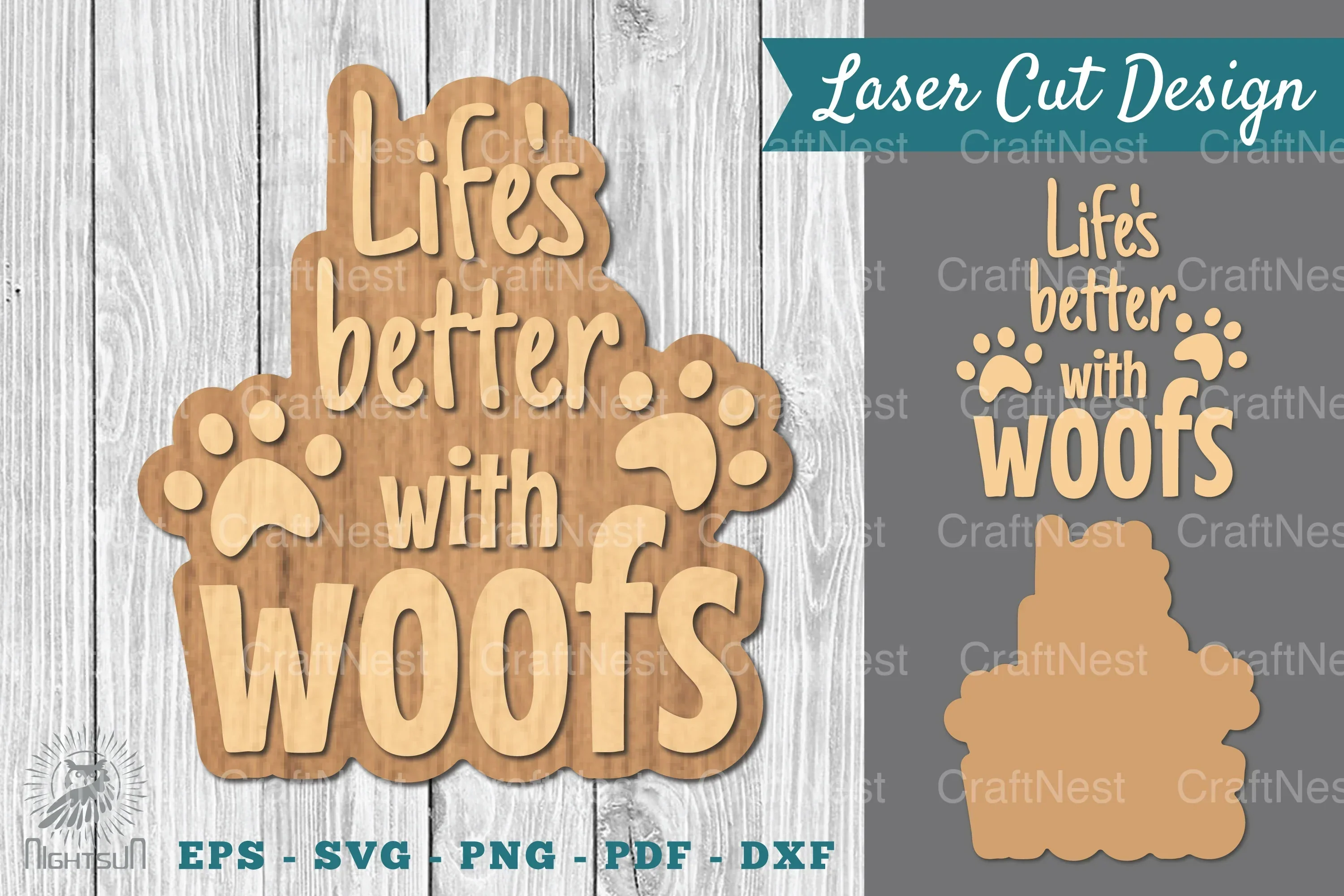 Dog Quotes Laser Cut Decoration SVG Bundle