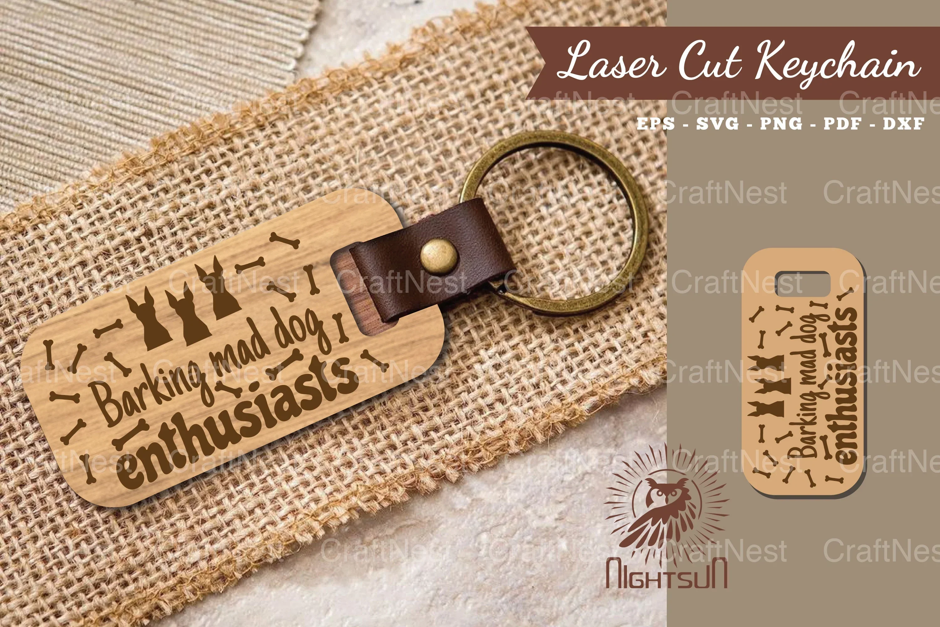 Dog Quotes Laser Cut Keychain Bundle