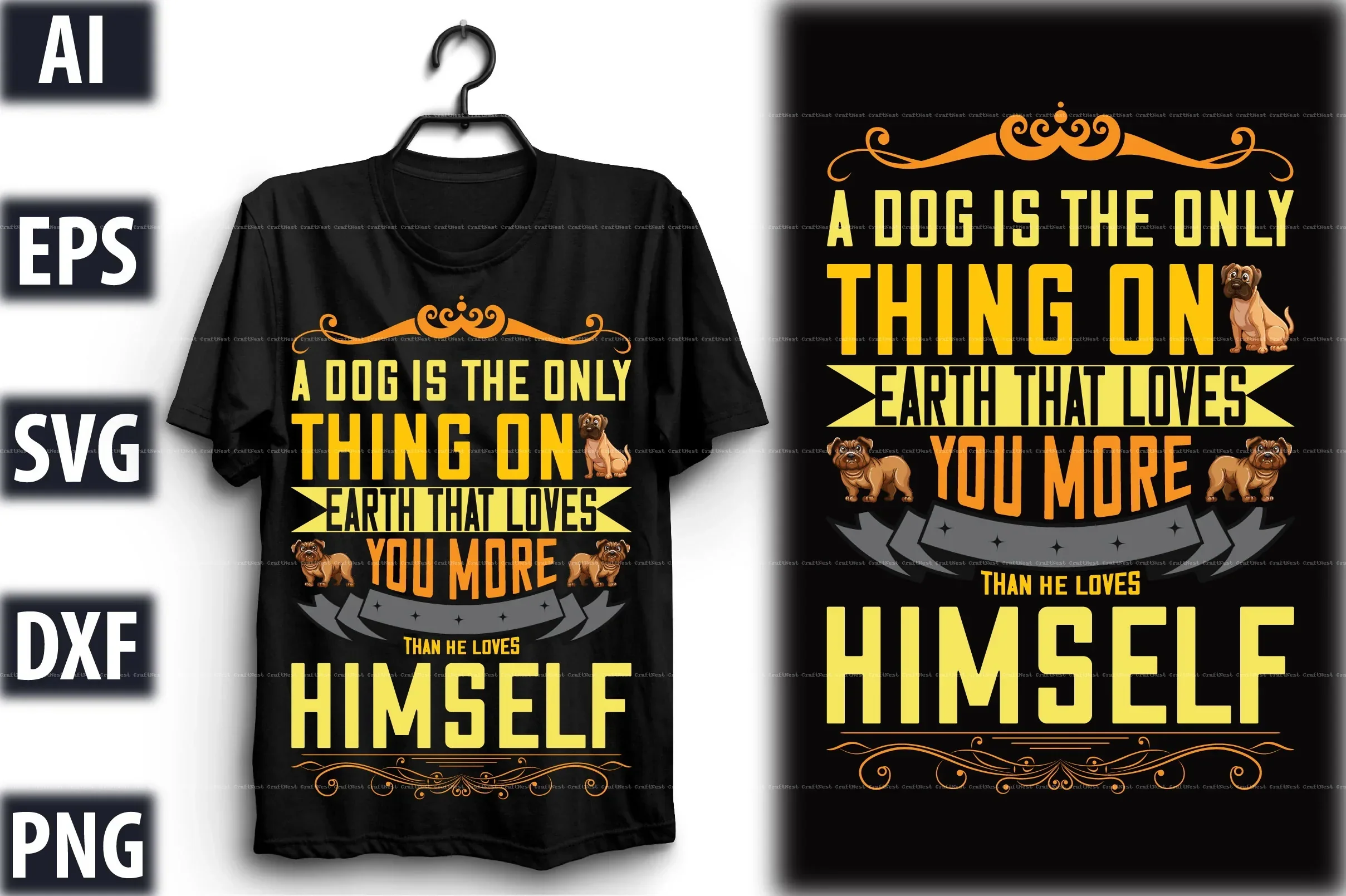 Dog T-Shirt Design SVG Bundle - Image 8
