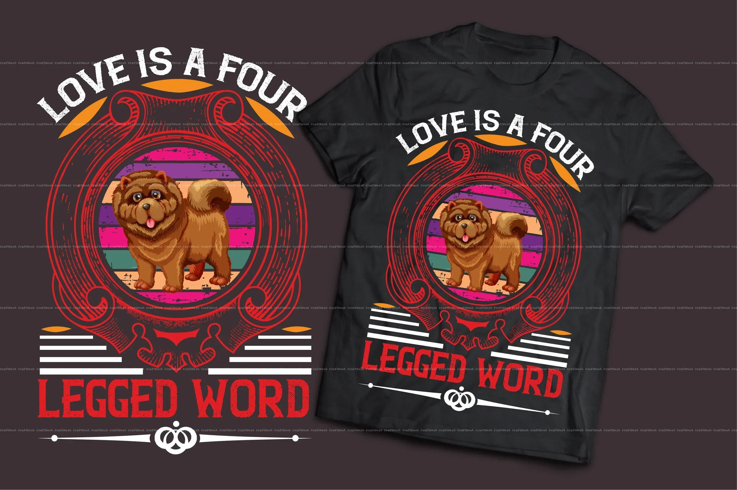 Dog T-Shirt Design SVG Bundle - Image 4
