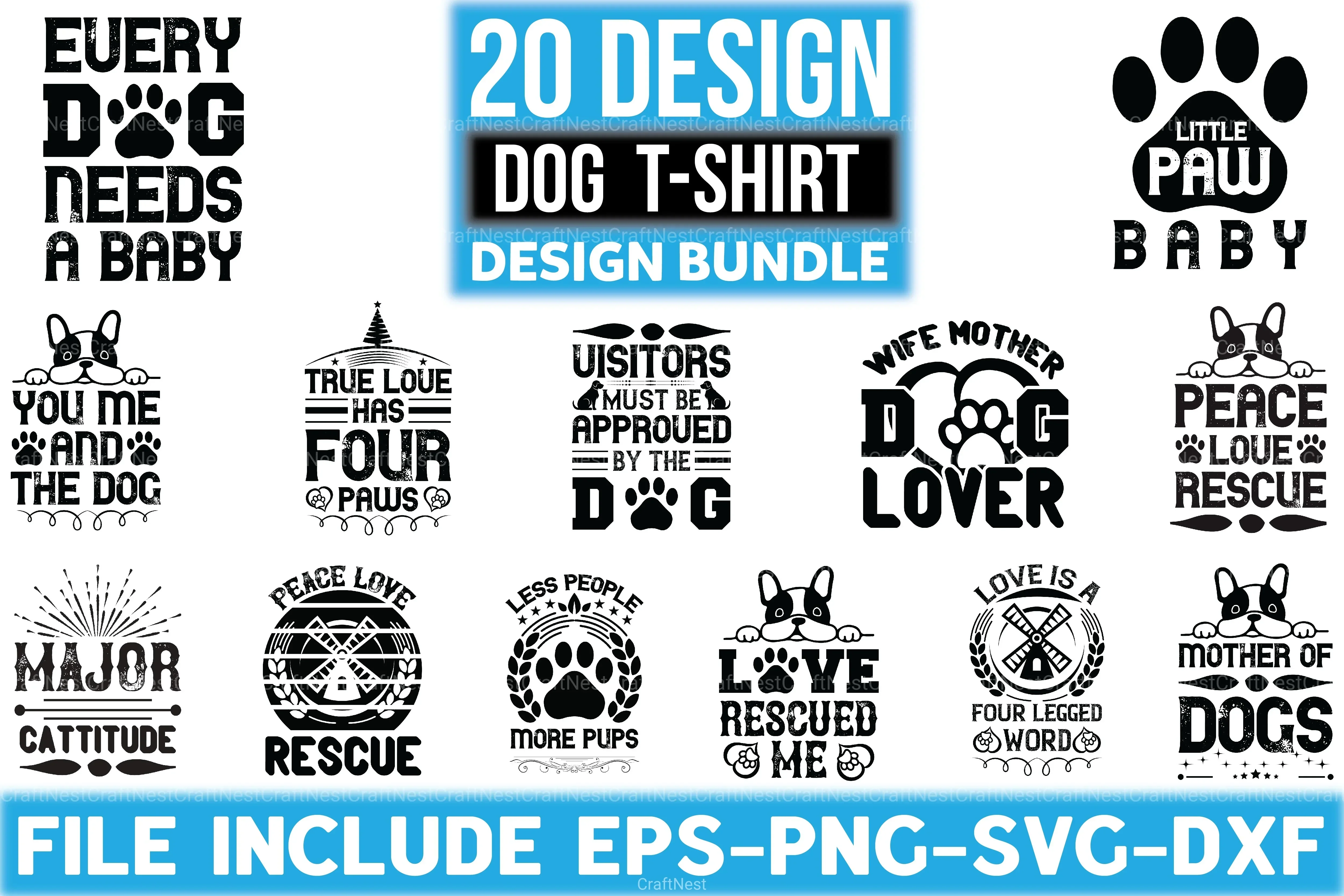 Dogs T Shirt Design 20 Bundle - Image 2