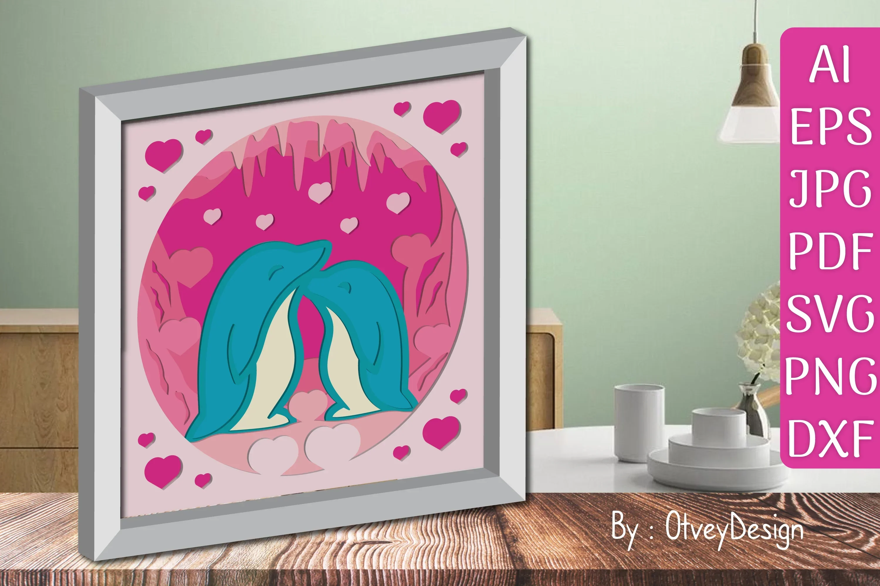 Dolphin Couple Love SVG Bundle - Image 2