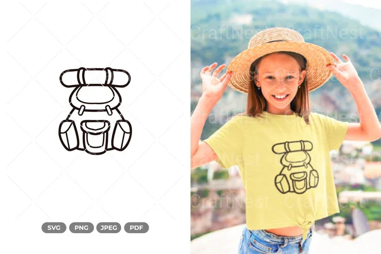 Doodle Backpack Camping SVG Bundle