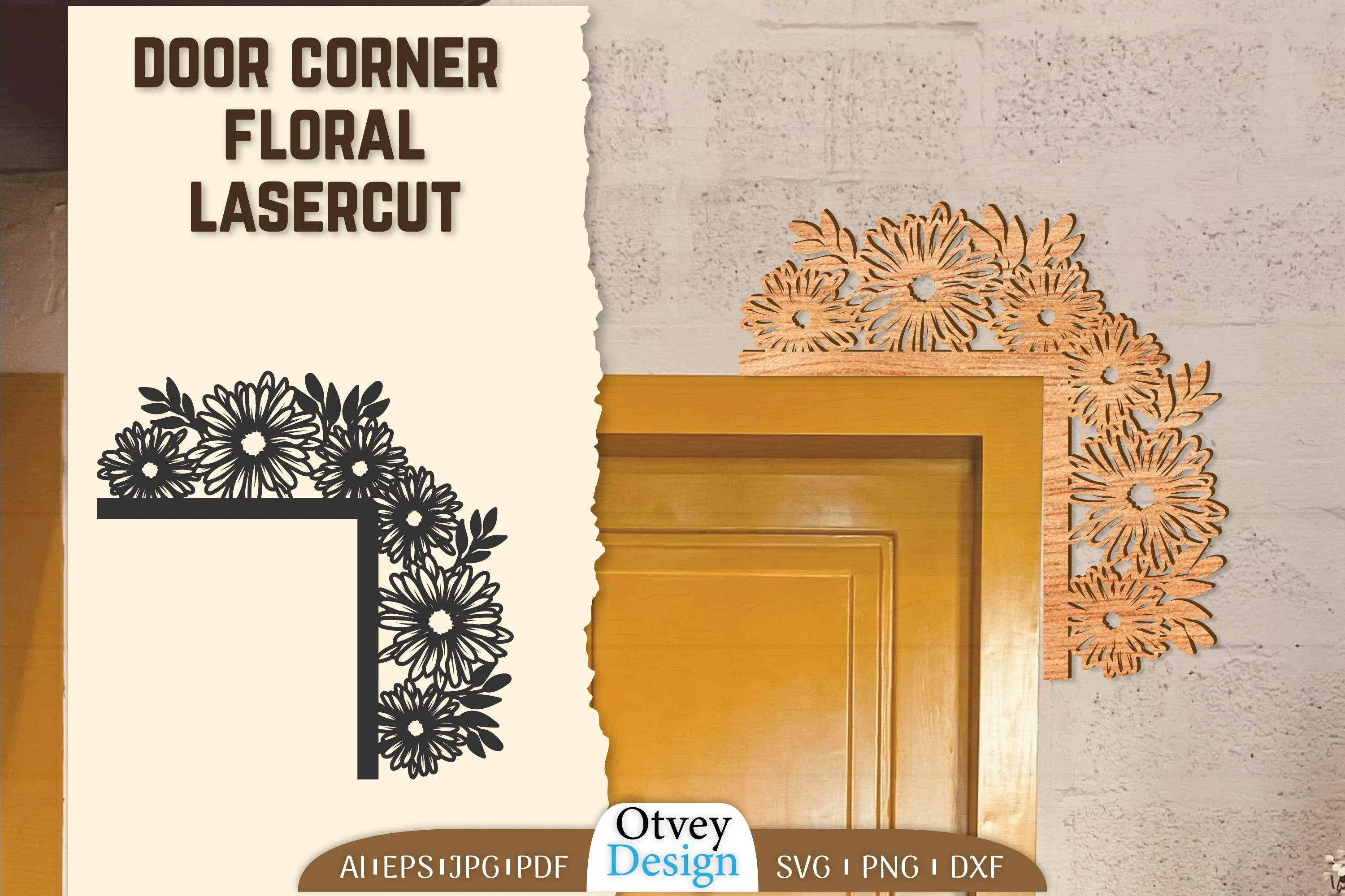Door Corner Floral Lasercut SVG Bundle