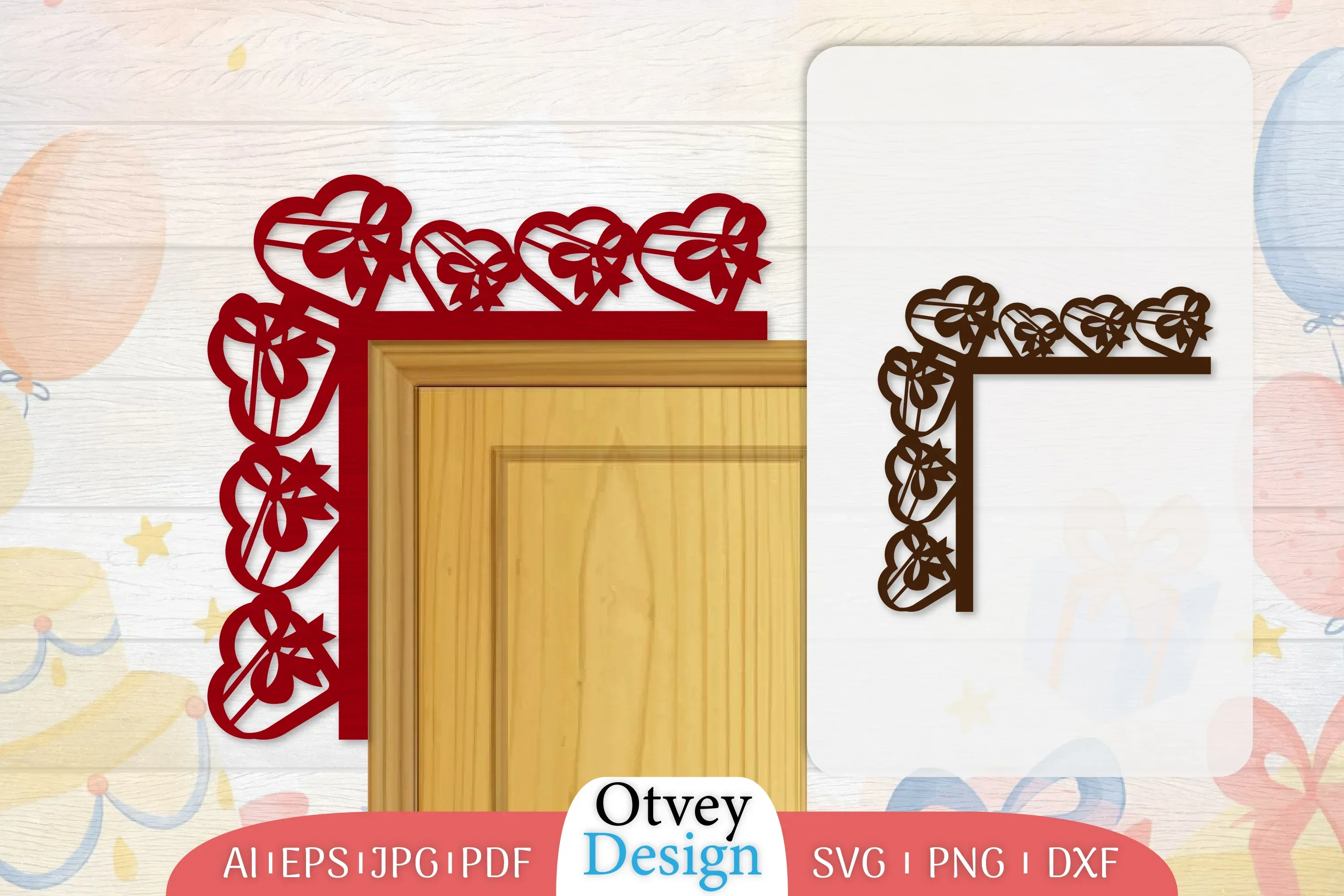 Door Corner Valentine Lasercut SVG Bundle