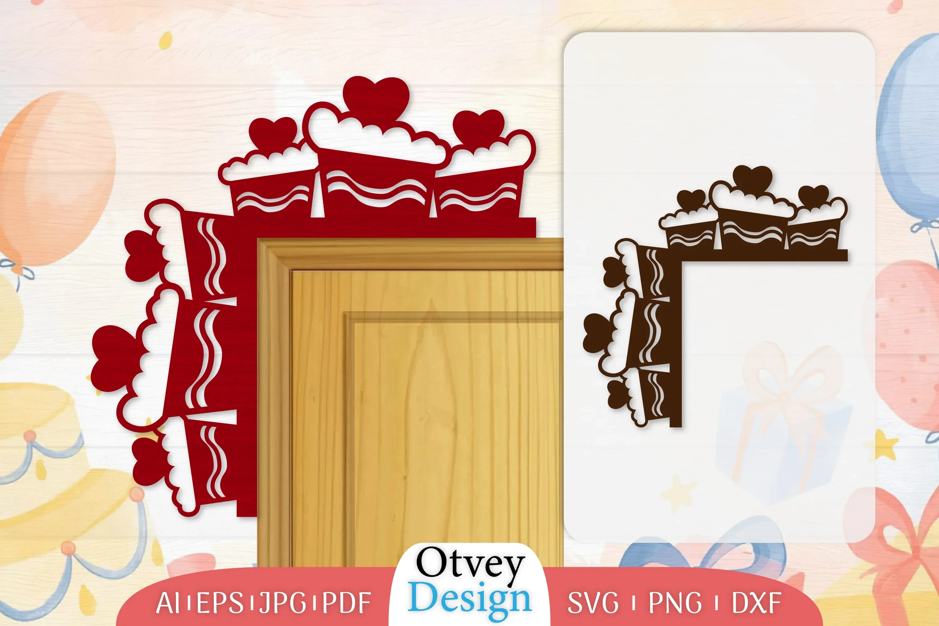 Door Corner Valentine Lasercut SVG Bundle