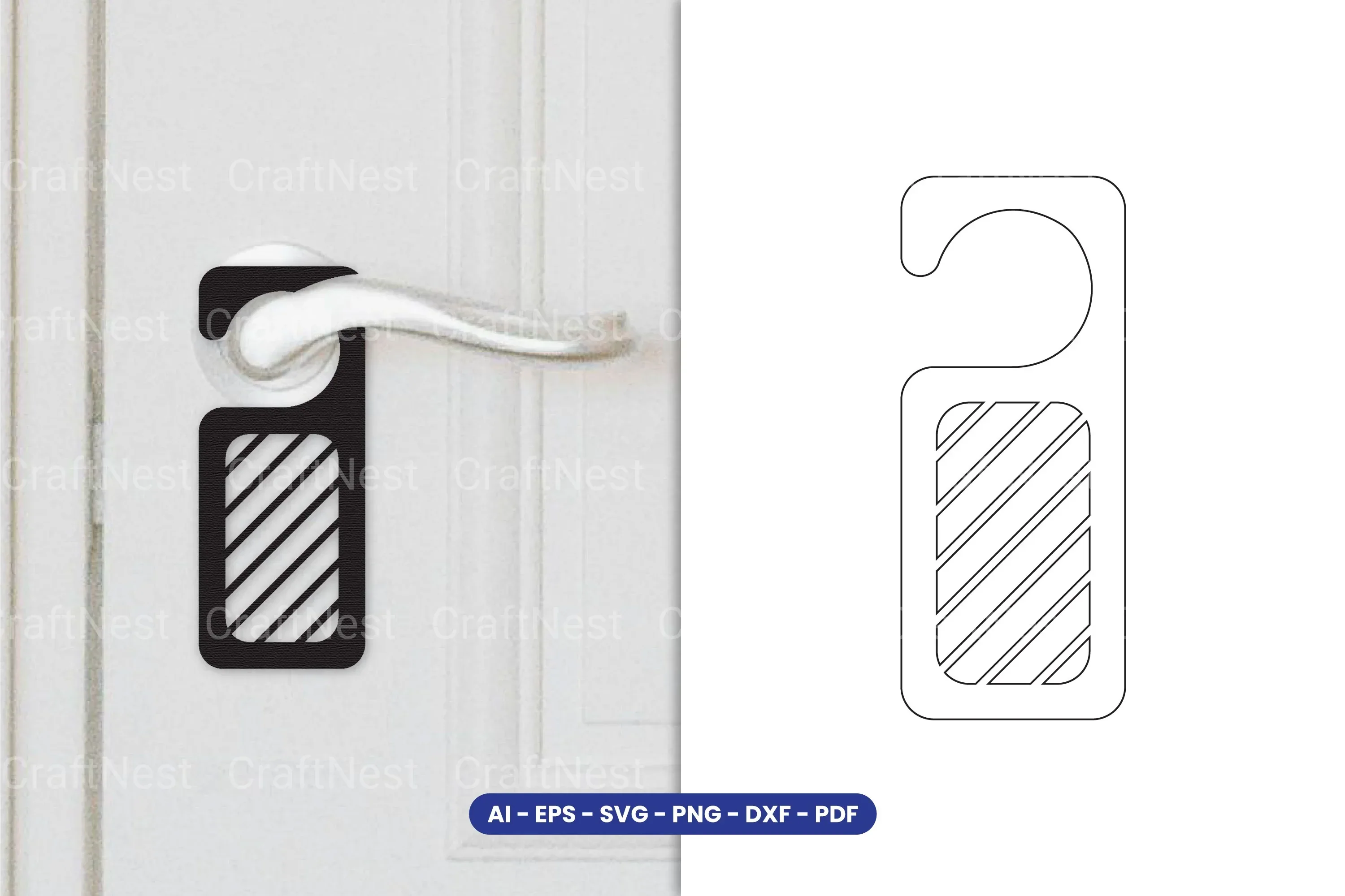 Door Hanger Laser Cut SVG Bundle