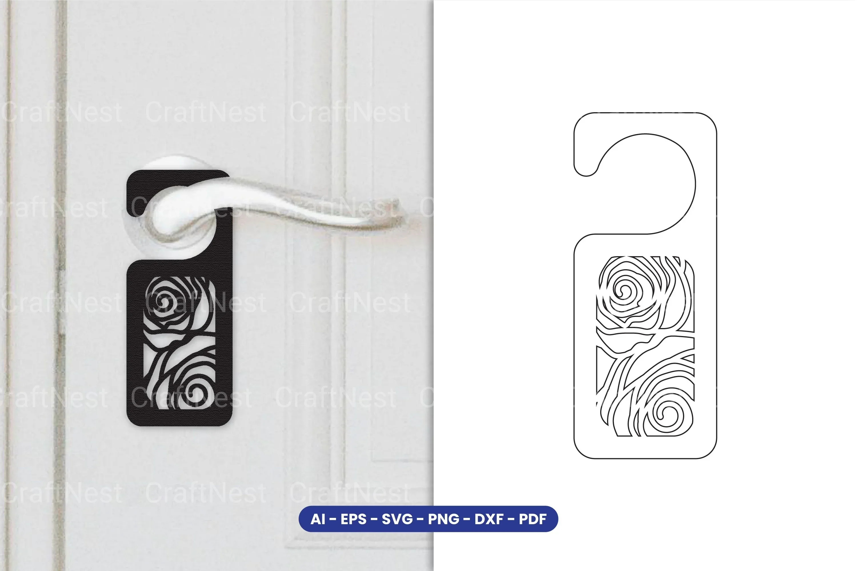 Door Hanger Laser Cut SVG Bundle