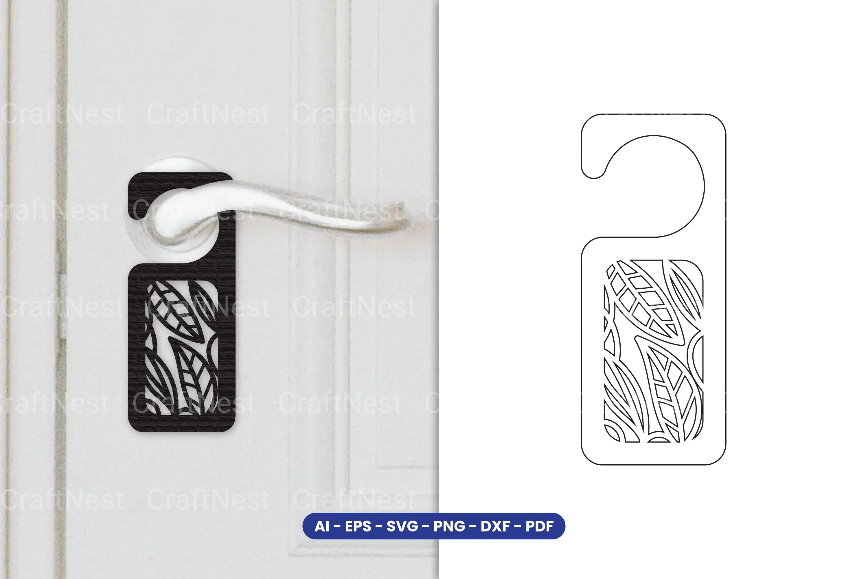 Door Hanger Laser Cut SVG Bundle