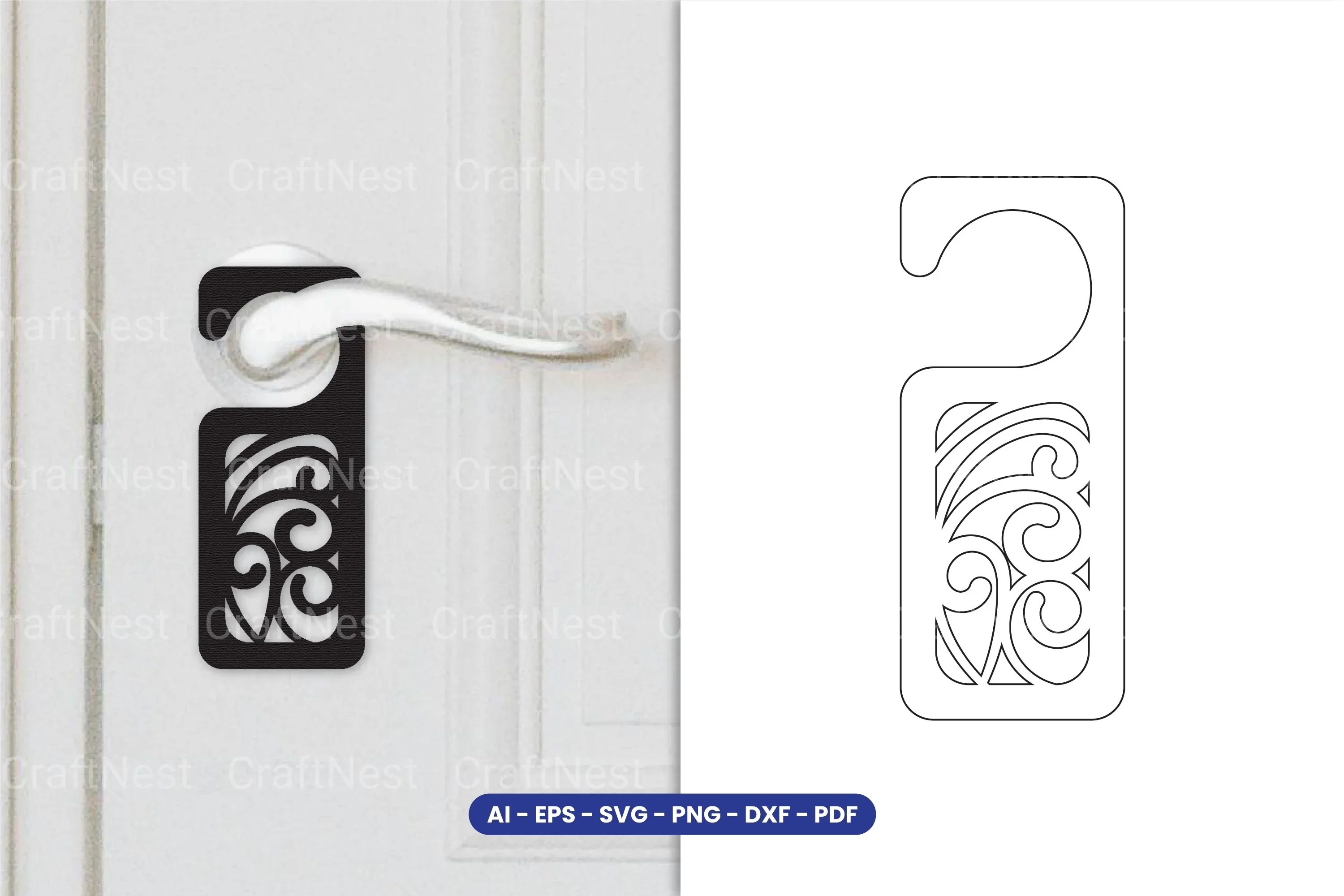 Door Hanger Laser Cut SVG Bundle