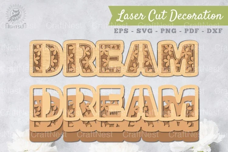 Dream 3D Lasercut Decoration Clipart Bundle