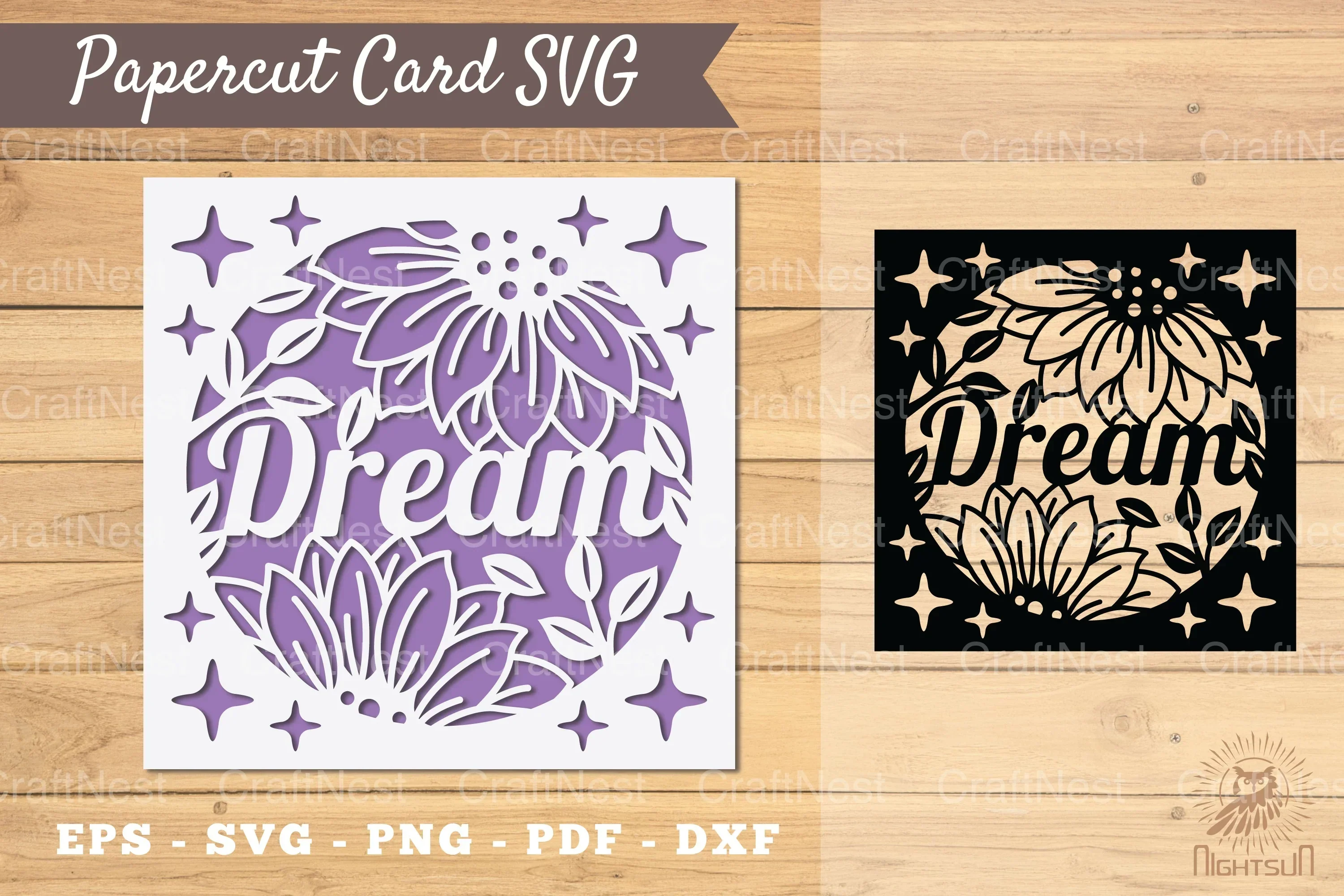Dream Papercut Card SVG Bundle