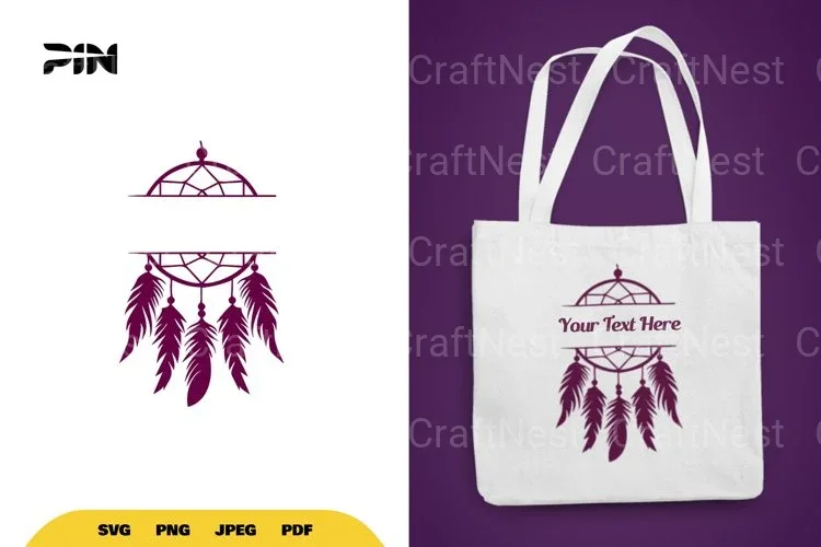 Dreamcatcher Split Border SVG Bundle