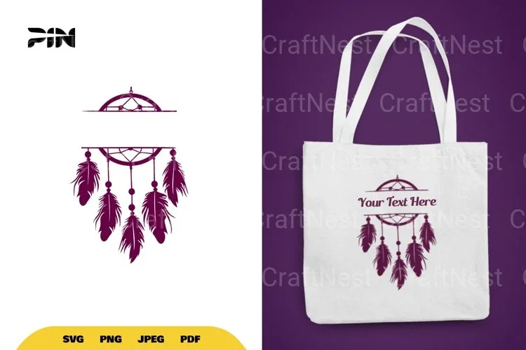 Dreamcatcher Split Border SVG Bundle