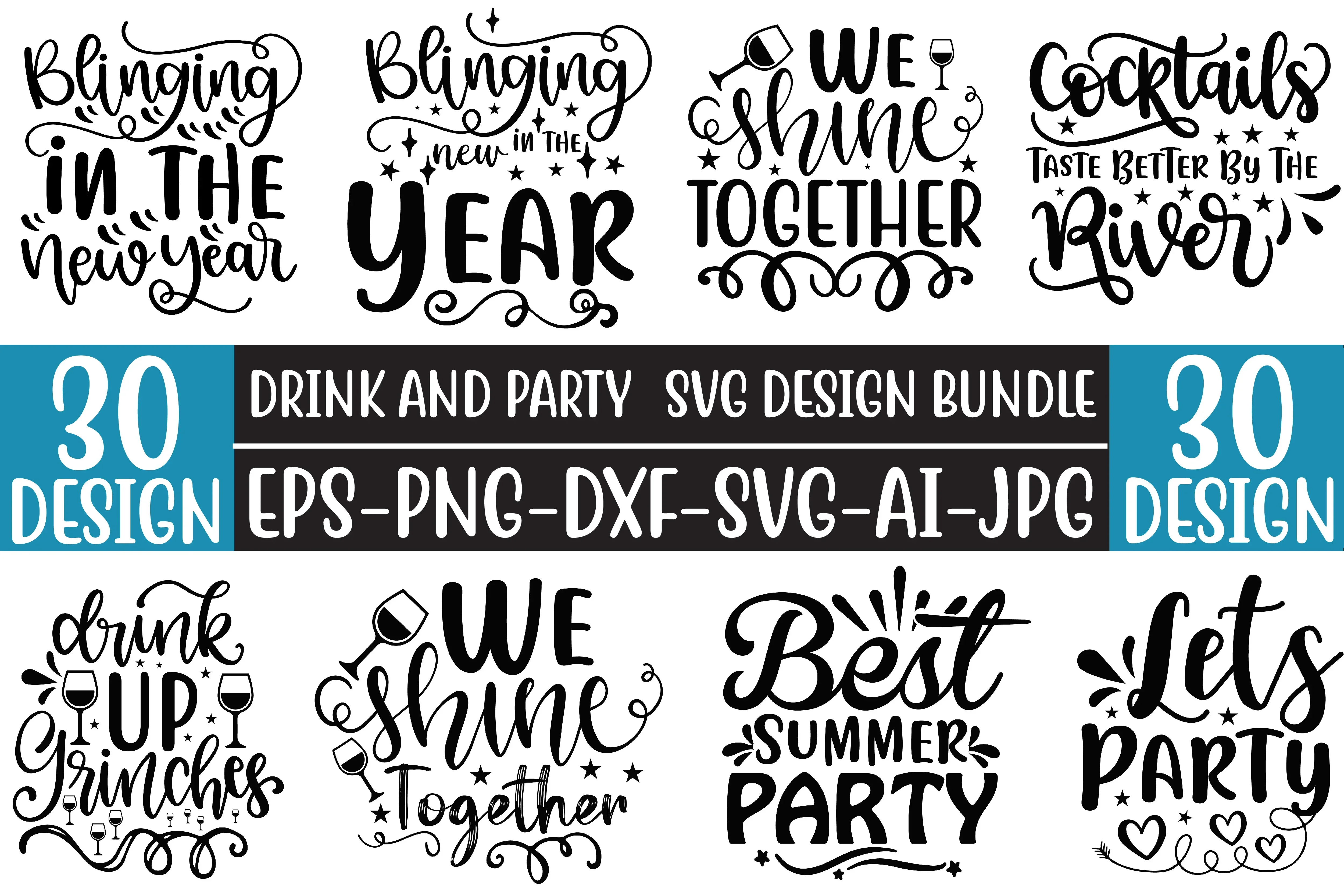 Drink And Party SVG Bundle - Image 3