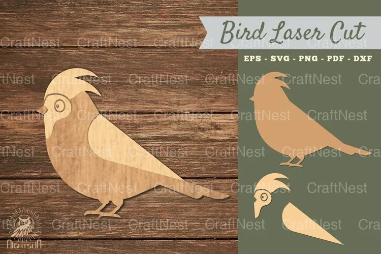 Drongo Bird Laser Cut Decoration Clipart Bundle