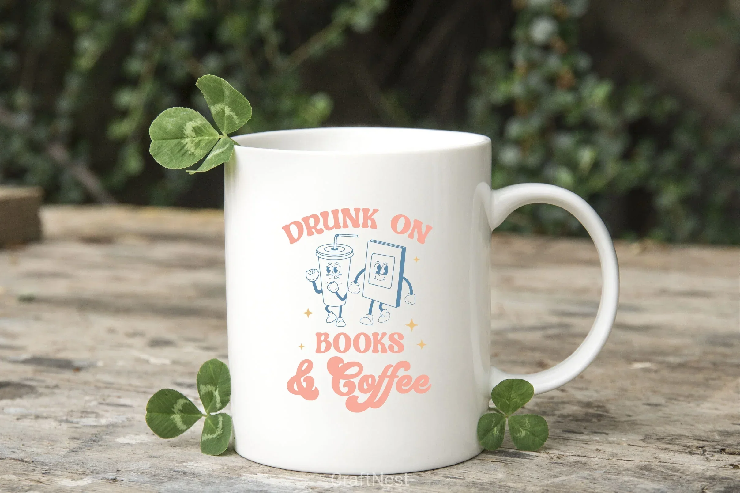 Drunk On Books & Coffee SVG Bundle - Image 3