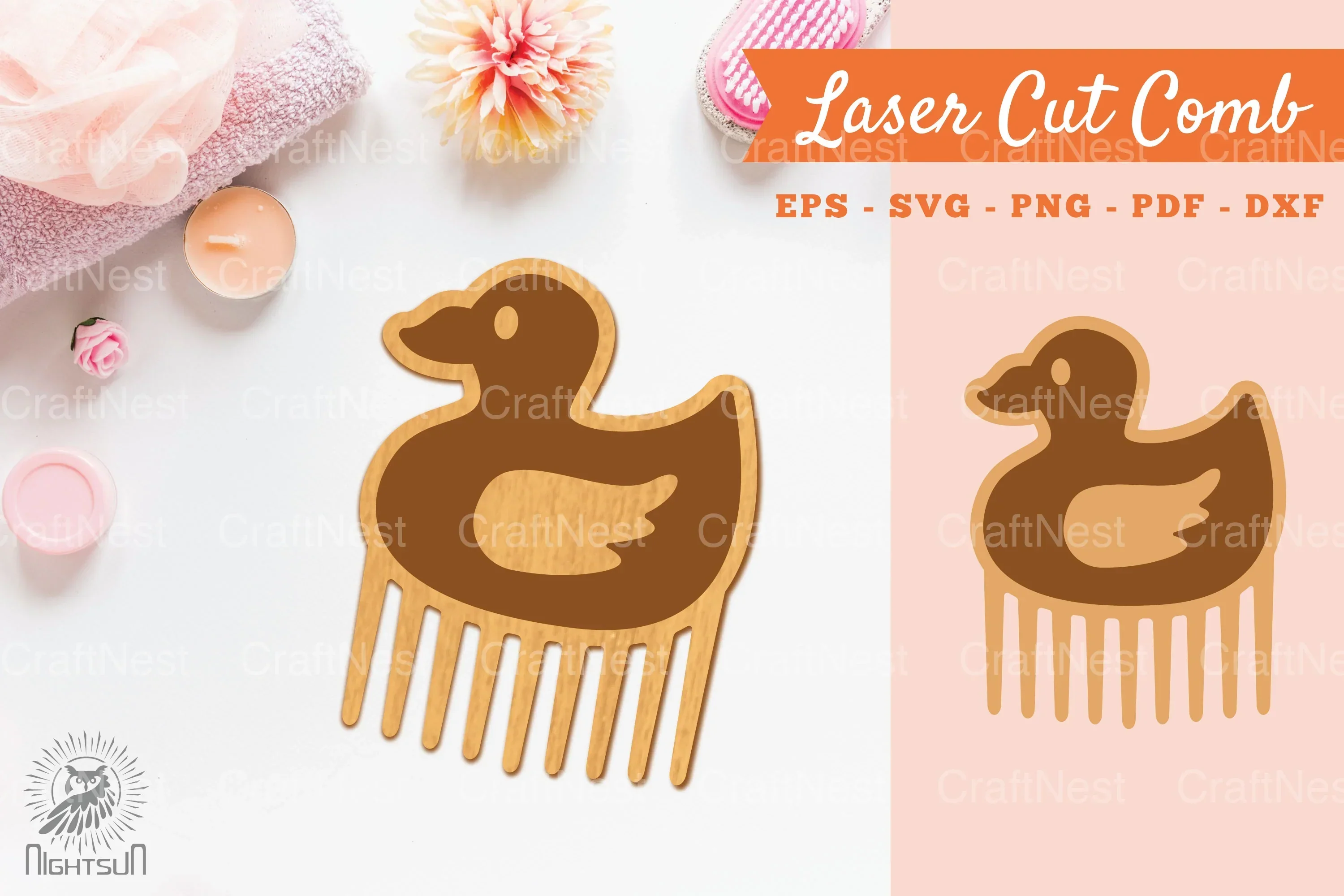 Duck Laser Cut Comb Clipart Bundle