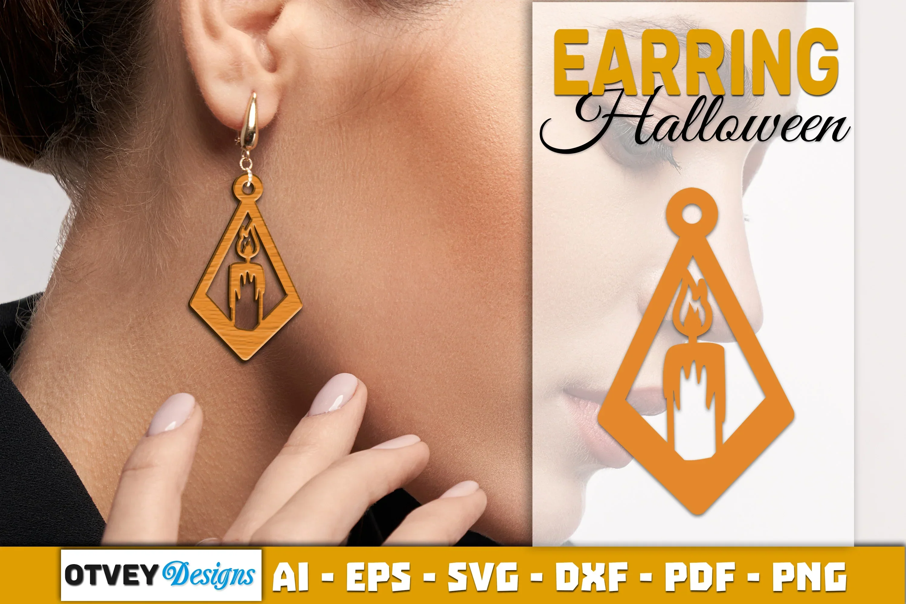 Earring Halloween Lasercut SVG Bundle