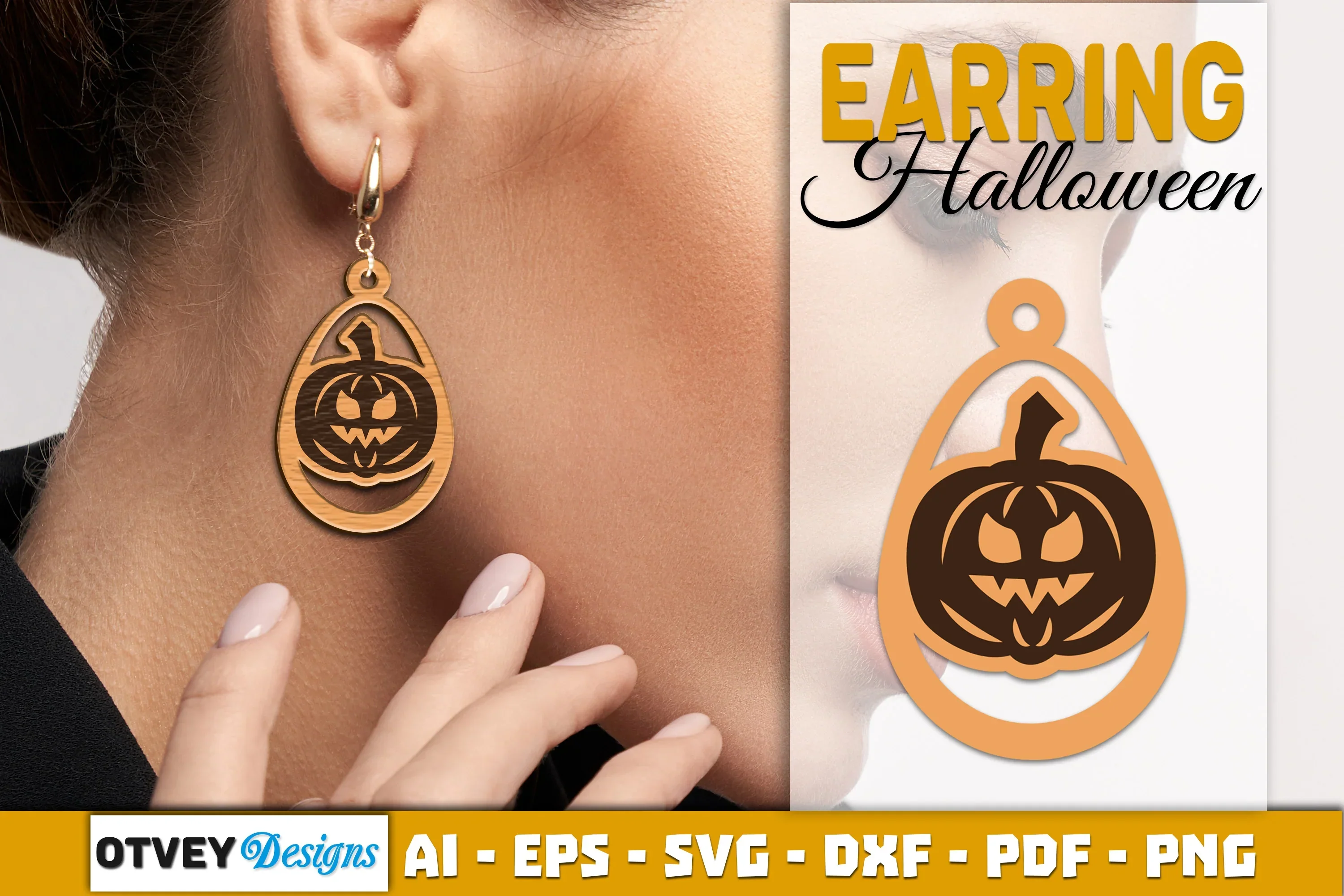 Earring Halloween Lasercut SVG Bundle
