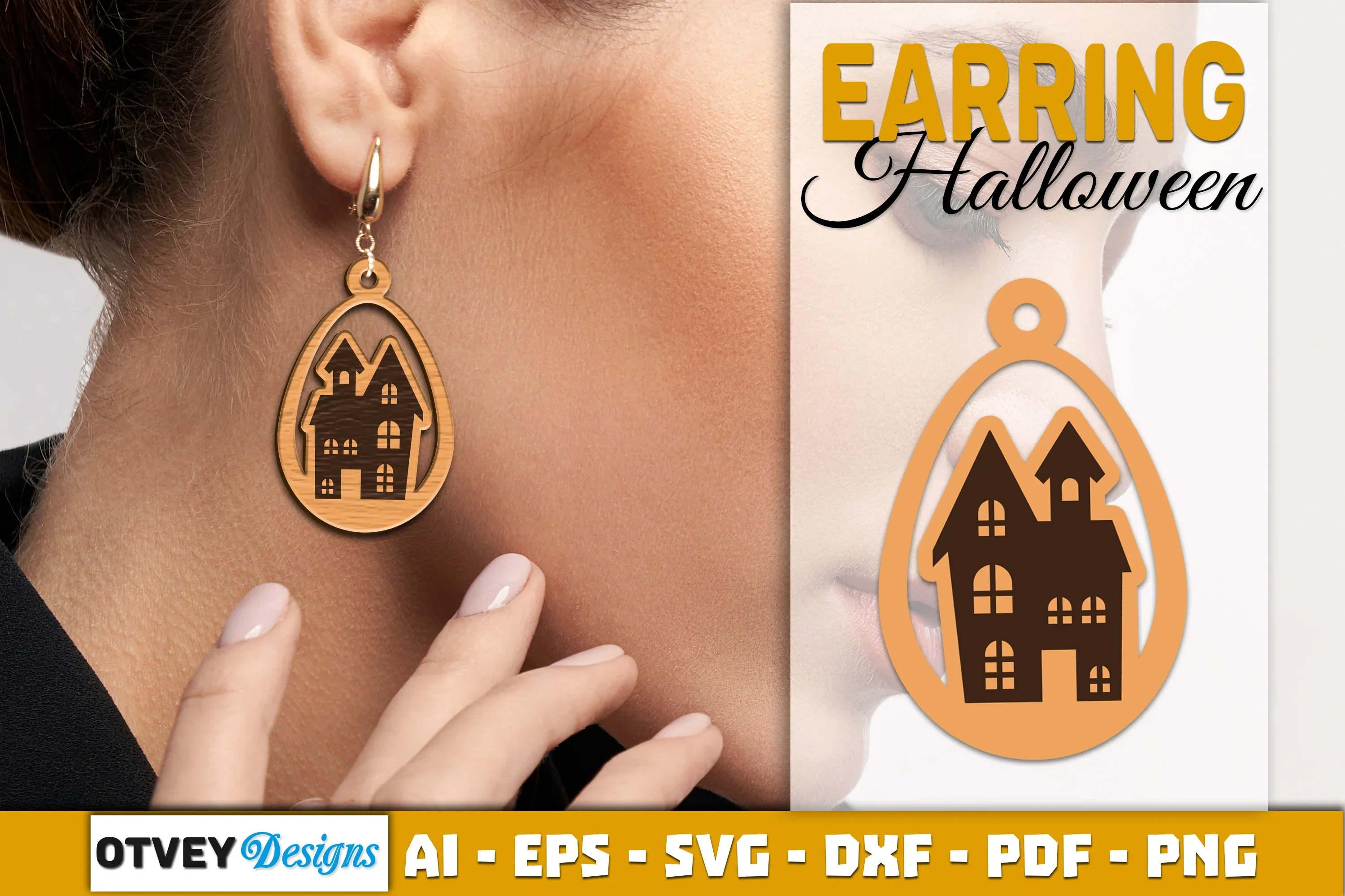 Earring Halloween Lasercut SVG Bundle