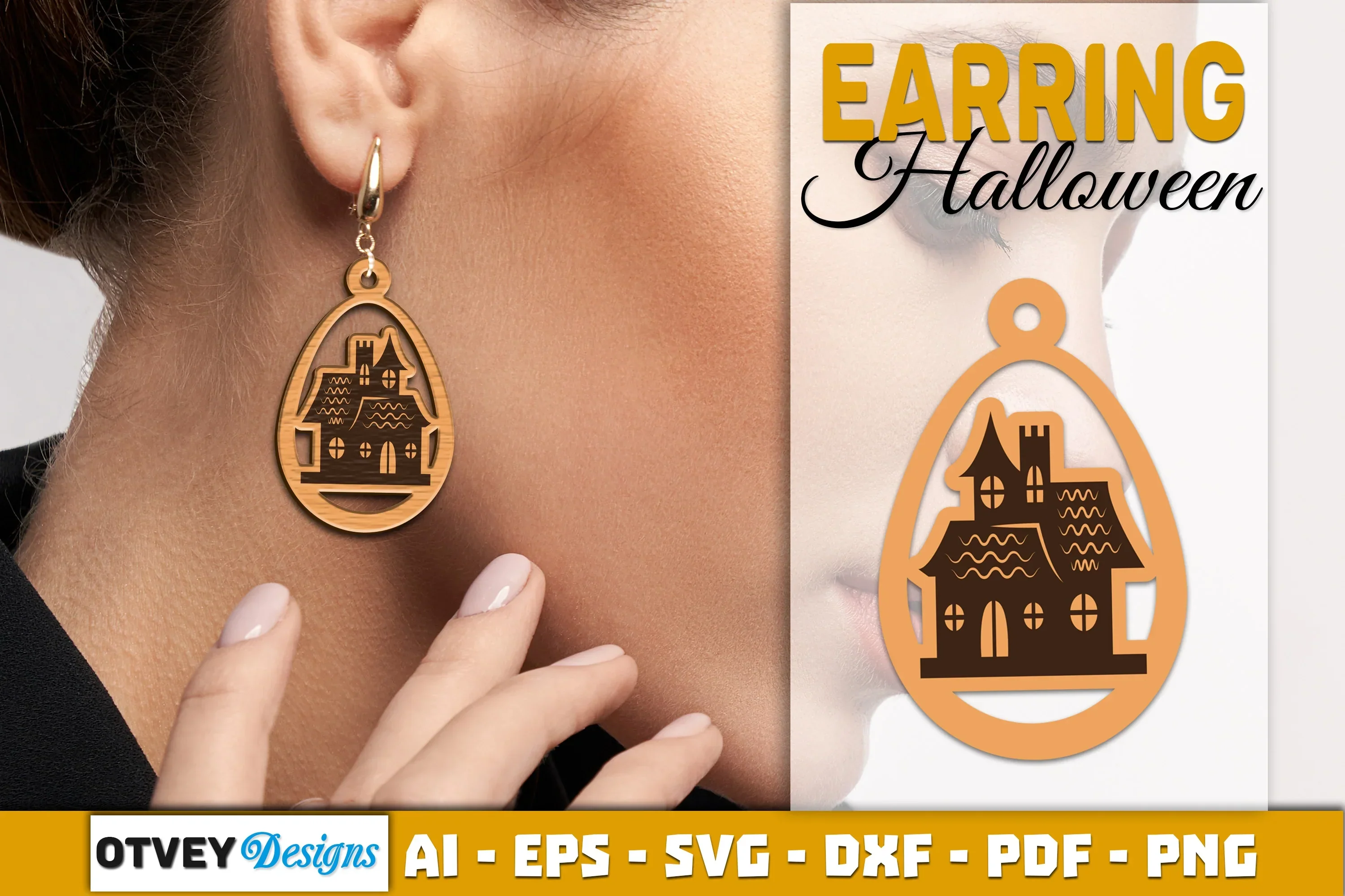 Earring Halloween Lasercut SVG Bundle