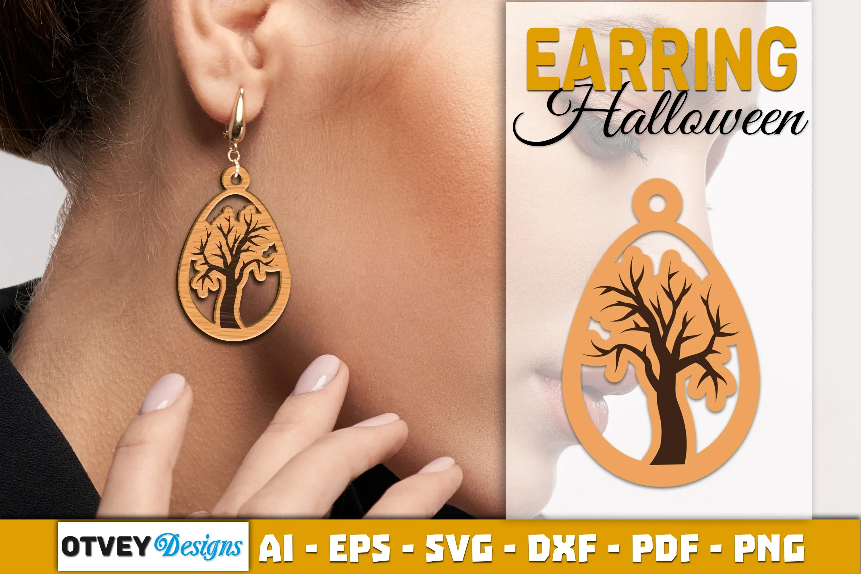 Earring Halloween Lasercut SVG Bundle