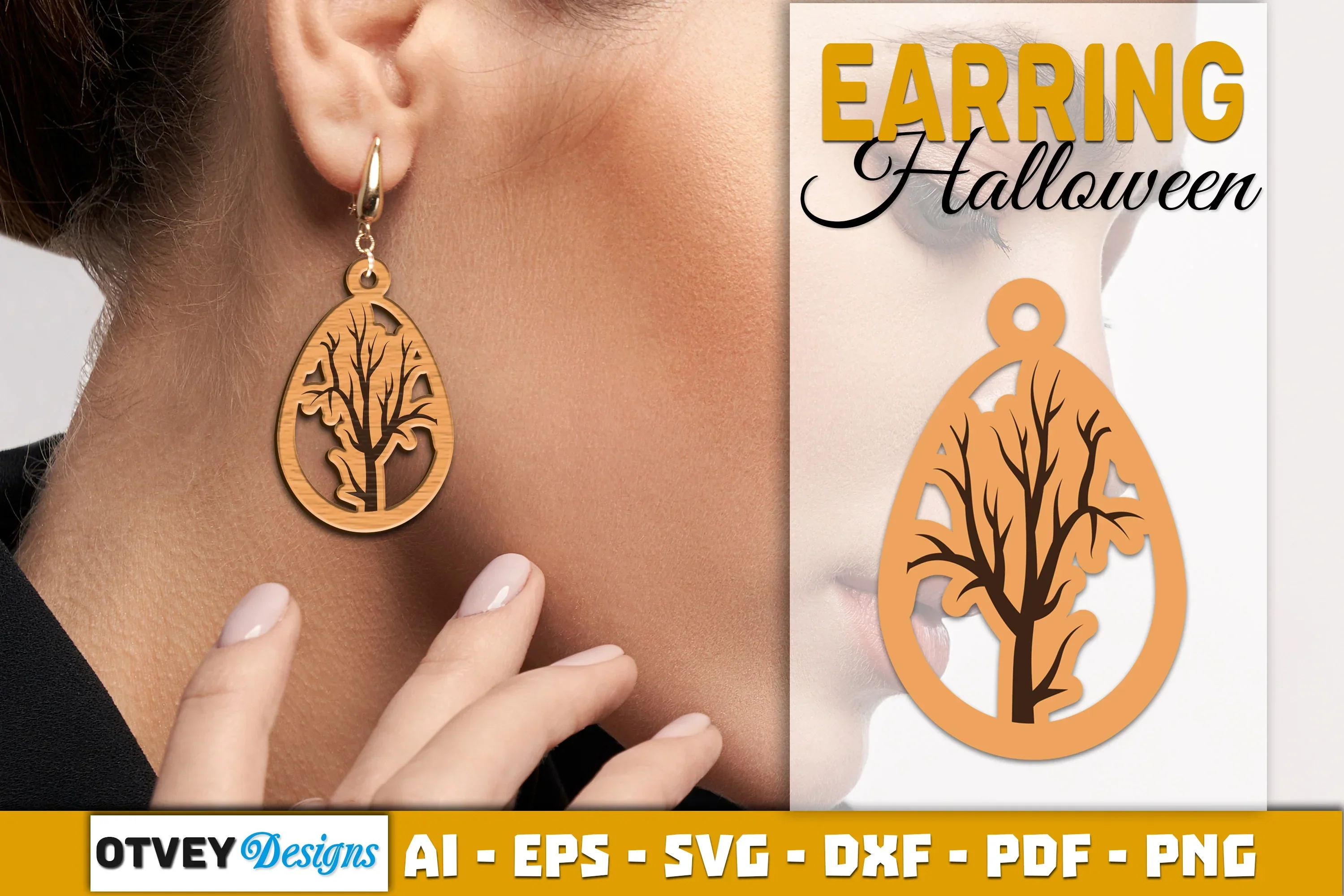 Earring Halloween Lasercut SVG Bundle
