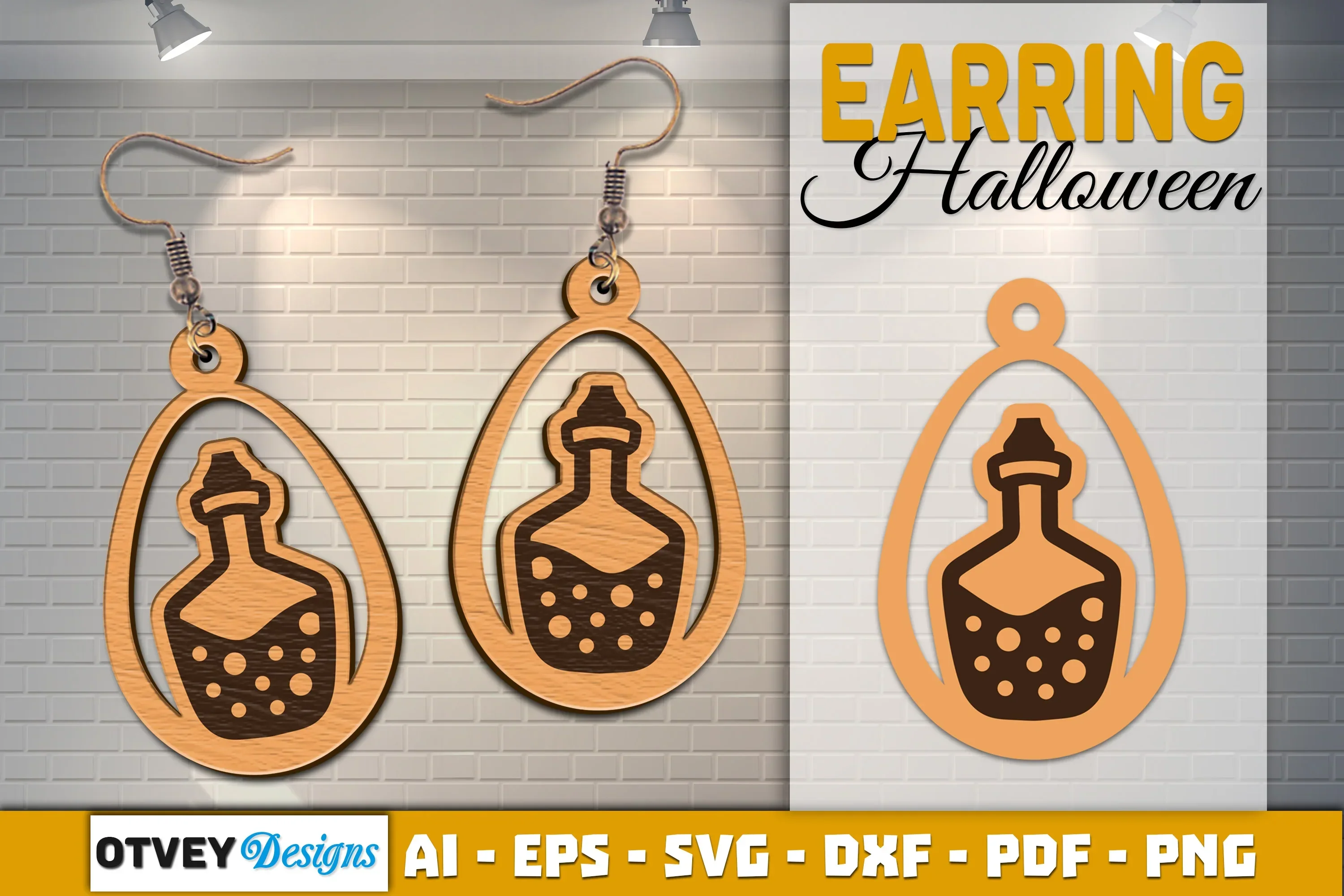 Earring Halloween Lasercut SVG Bundle - Image 2