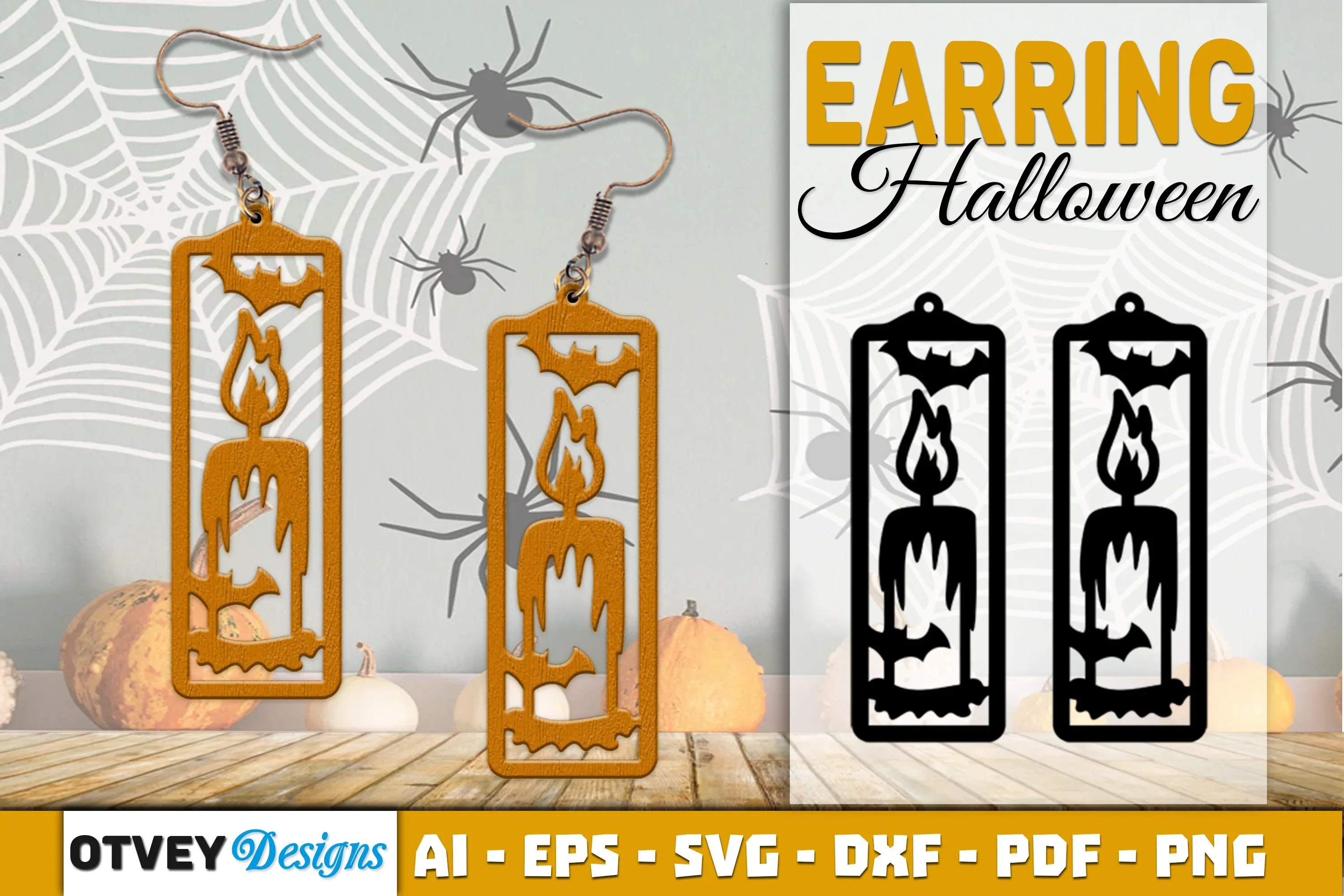 Earring Halloween Lasercut SVG Bundle