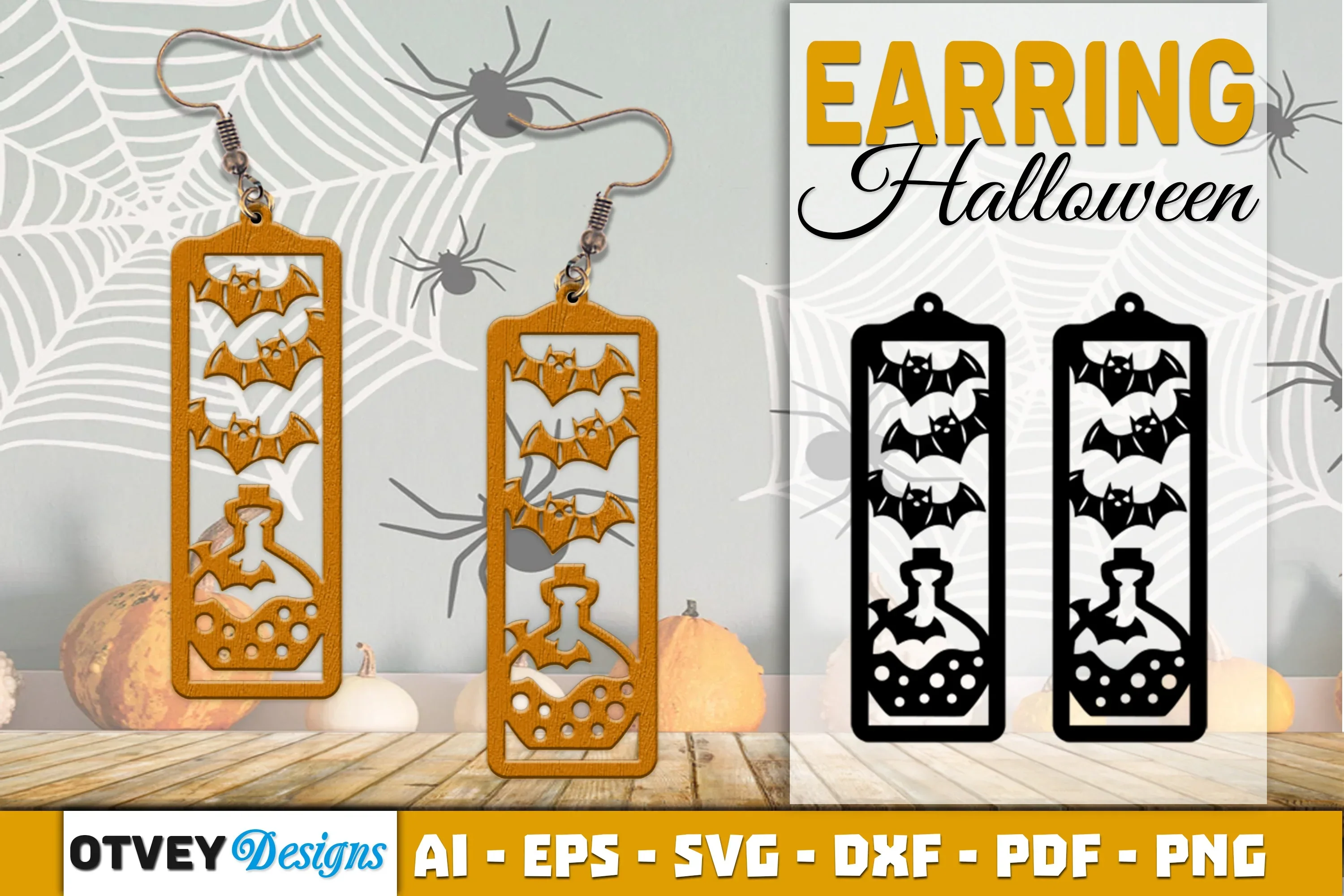 Earring Halloween Lasercut SVG Bundle