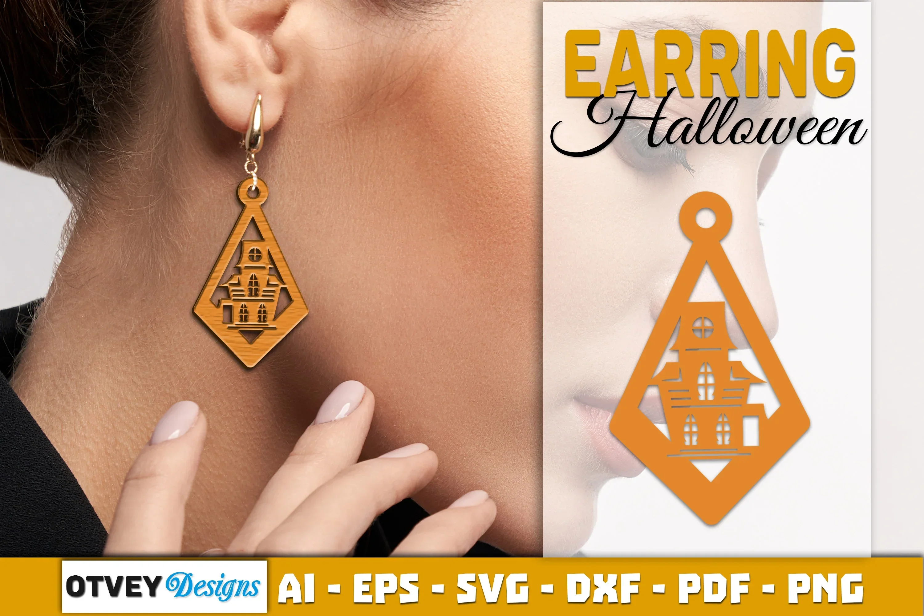 Earring Halloween Lasercut SVG Bundle 79q