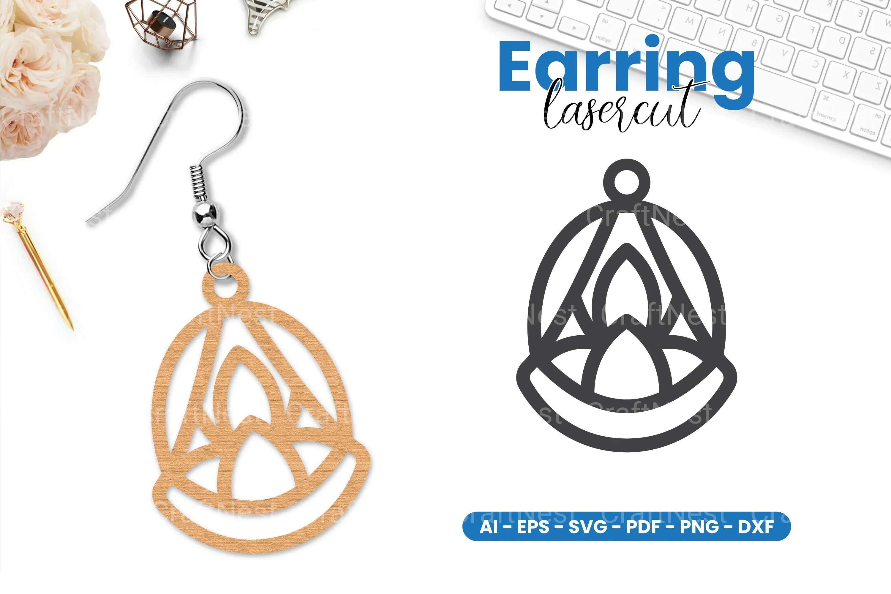 Earring Lasercut SVG Bundle - 25 Designs