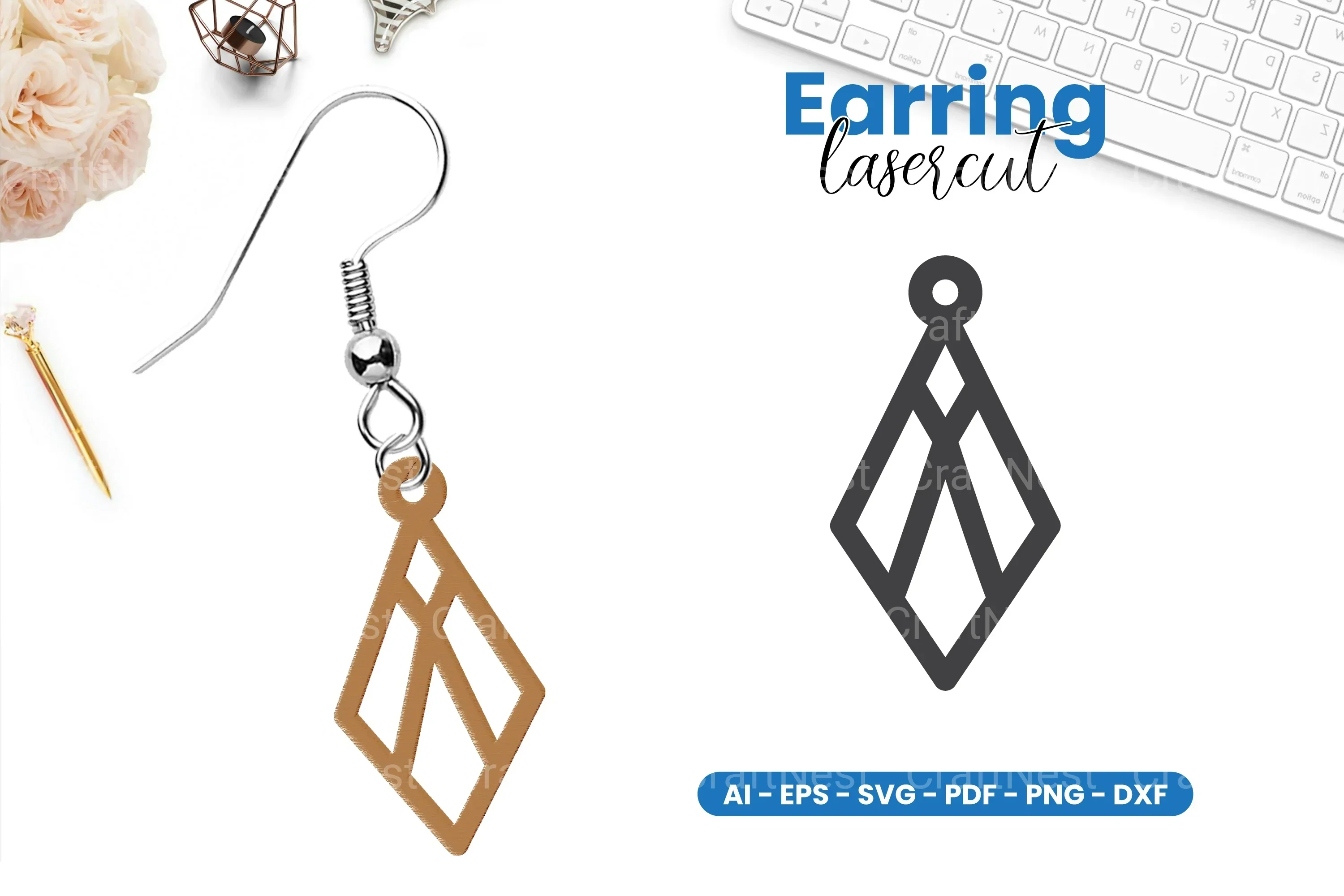 Earring Lasercut SVG Bundle - 34 Designs