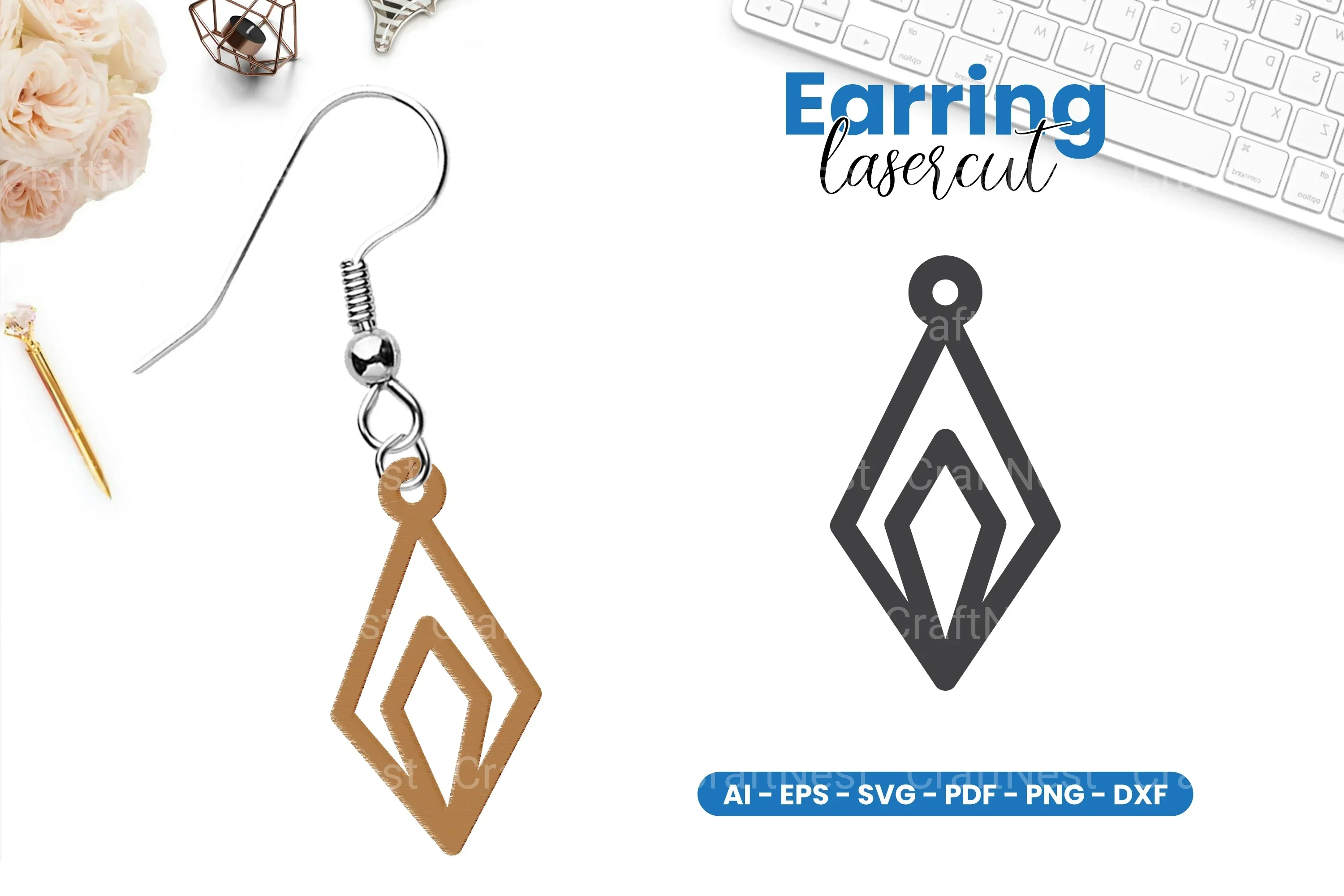 Earring Lasercut SVG Bundle - 35 Designs