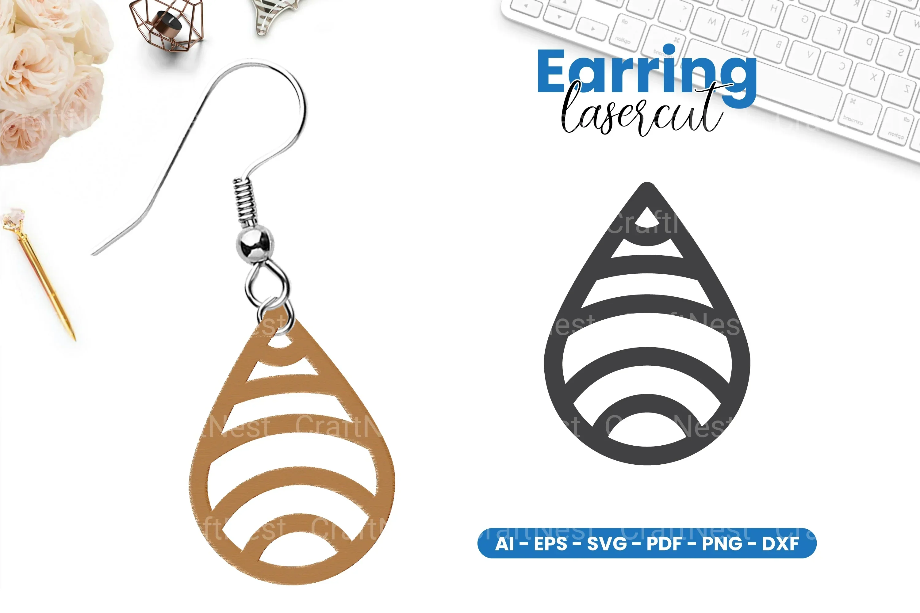 Earring Lasercut SVG Bundle - 41 Designs