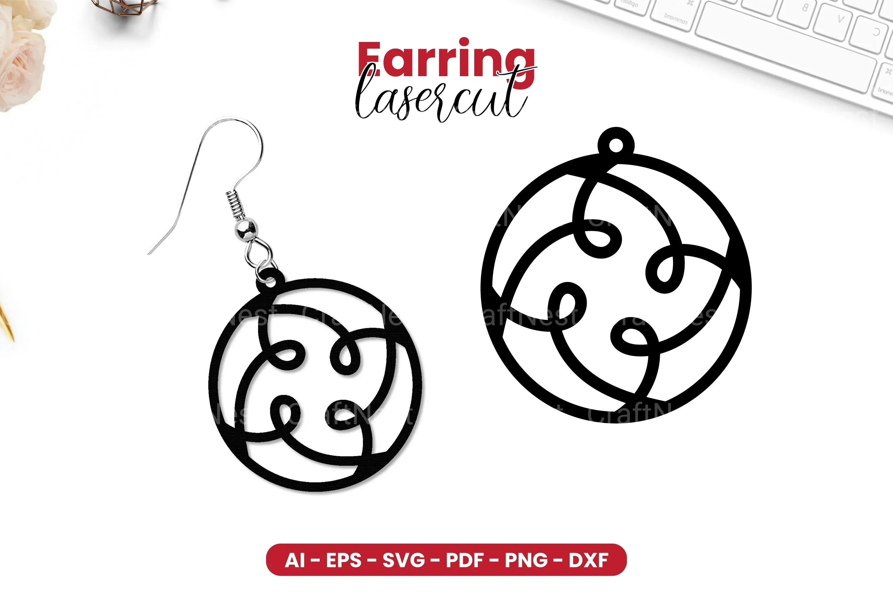 Earring Lasercut SVG Bundle - 5 Designs