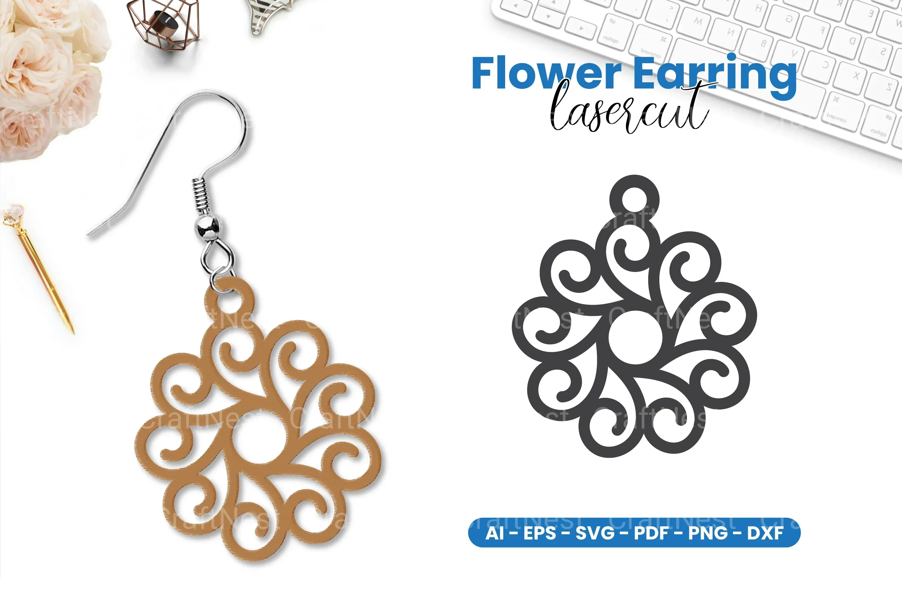 Earring Lasercut SVG Bundle